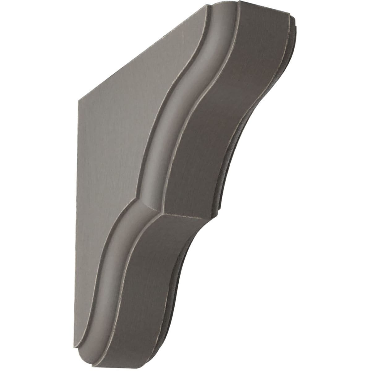 Ekena Millwork BKTWD02X06X06STGY Stratford 1-3/4-in x 5-1/2-in x 5-1/2-in Rubberwood Gray Wood Standard bracket
