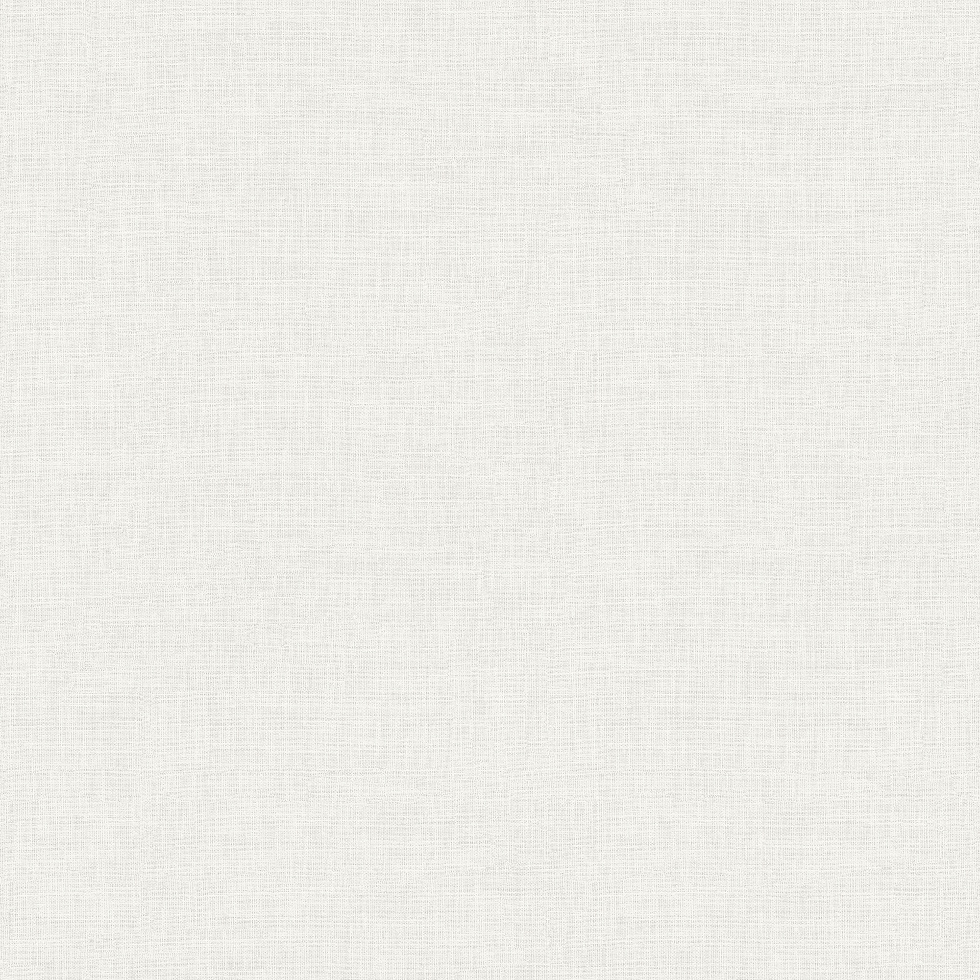 Antibes Linen Weave Texture White Wallpaper