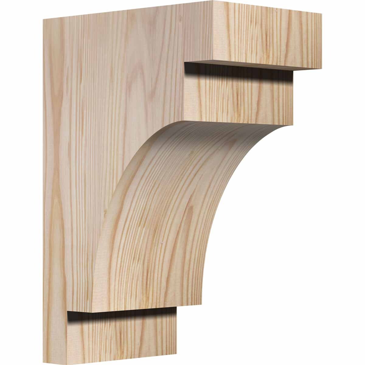 Ekena Millwork COR06X08X12MED00SDF 5.5-in x 8-in x 12-in Mediterranean Unfinished Douglas fir Wood Paintable/Stainable Corbel