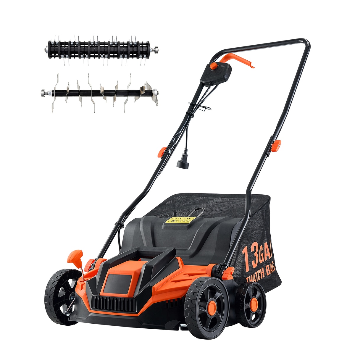 Loheer - 13-Amp 2-in-1 Corded Electric Lawn Dethatcher and Yard Scarifier
