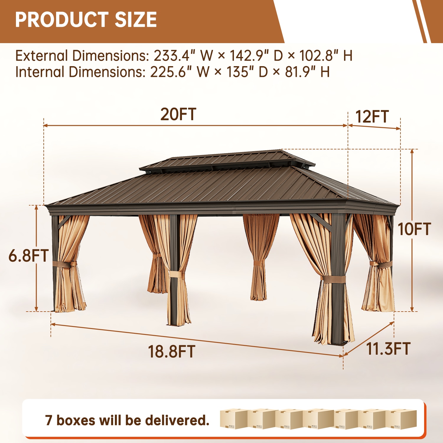 AOXUN AX-00703G-L Wood-Resin-Gazebos - View #8