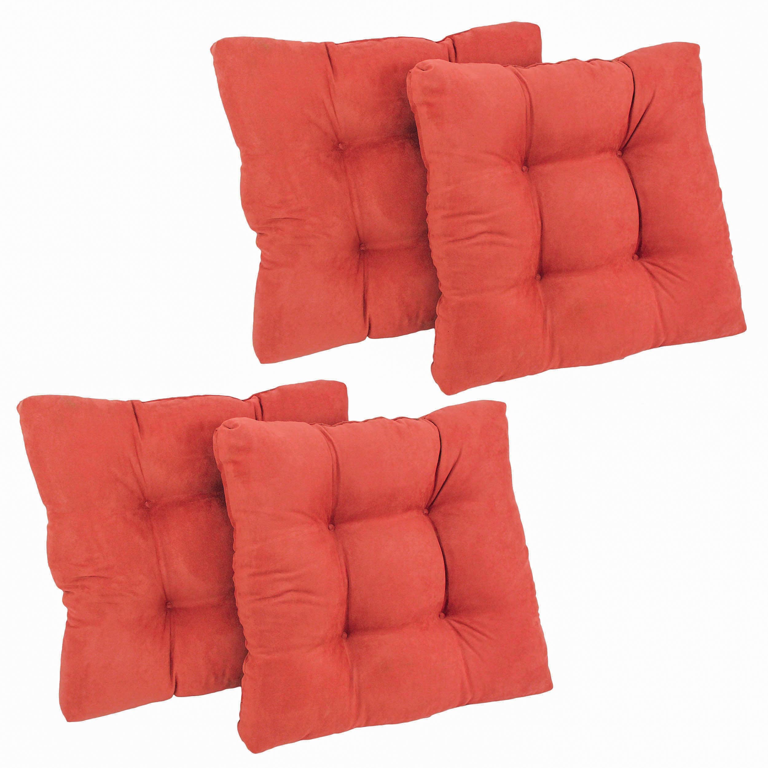 Blazing Needles 94005-4CH-MS-CR Cardinal Red Solid Chair Cushion