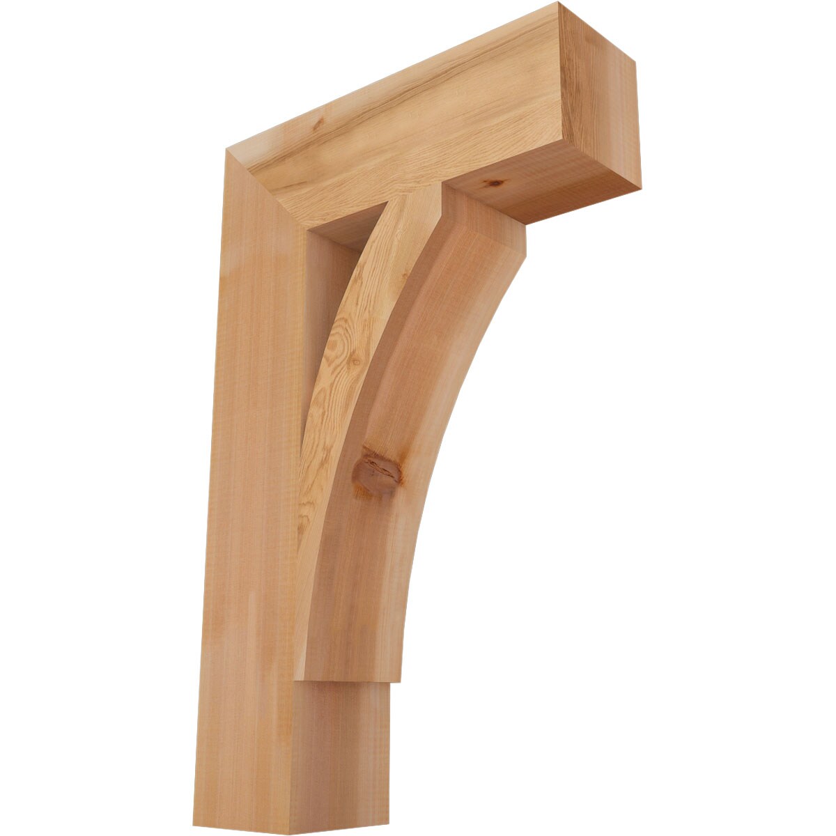 Ekena Millwork BKT06X20X32THR05SWR Thorton block smooth 5-1/2-in x 20-in x 32-in Western red cedar Brown Wood Standard bracket