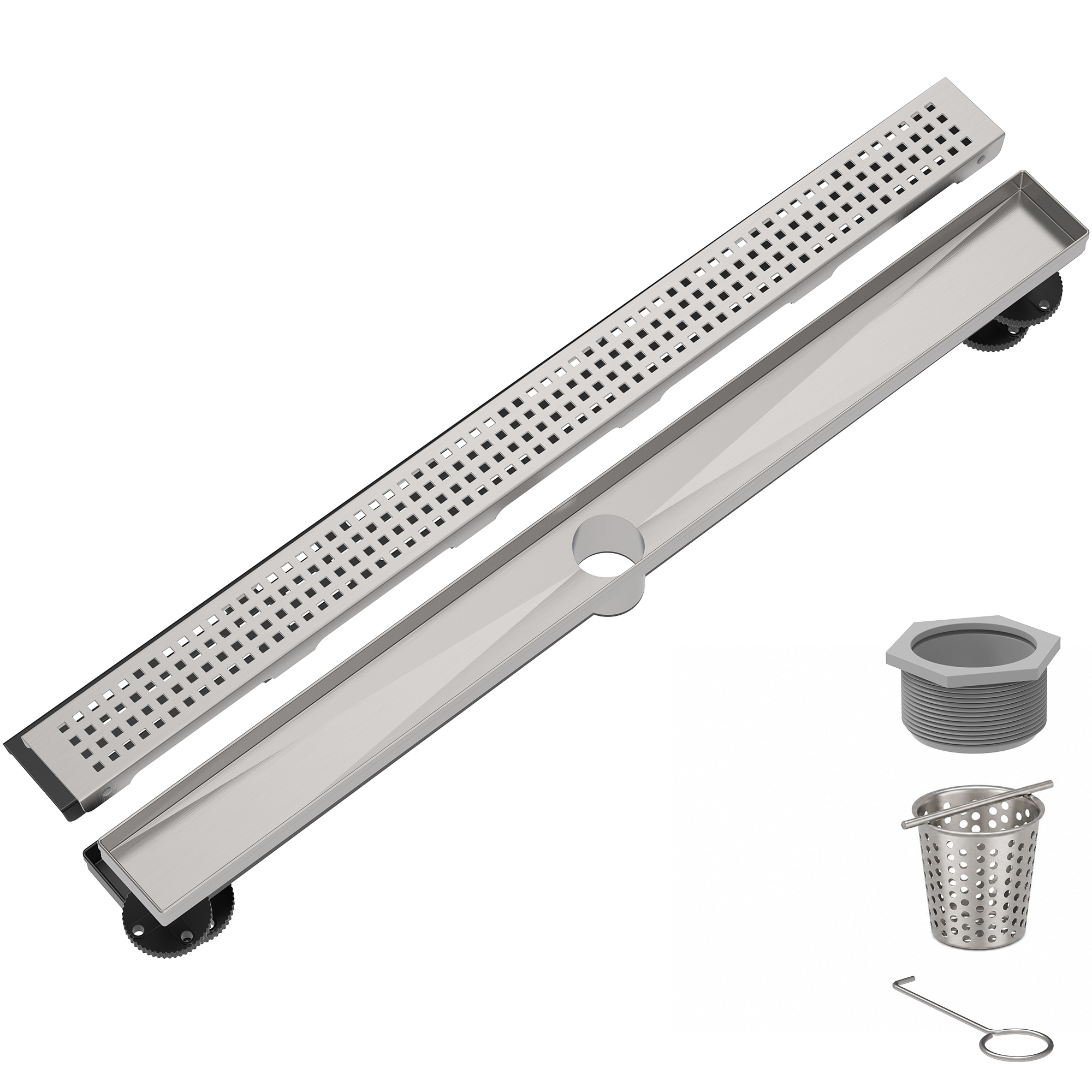BWE - Grate 32" 304SS Linear Shower drain BN with Flange