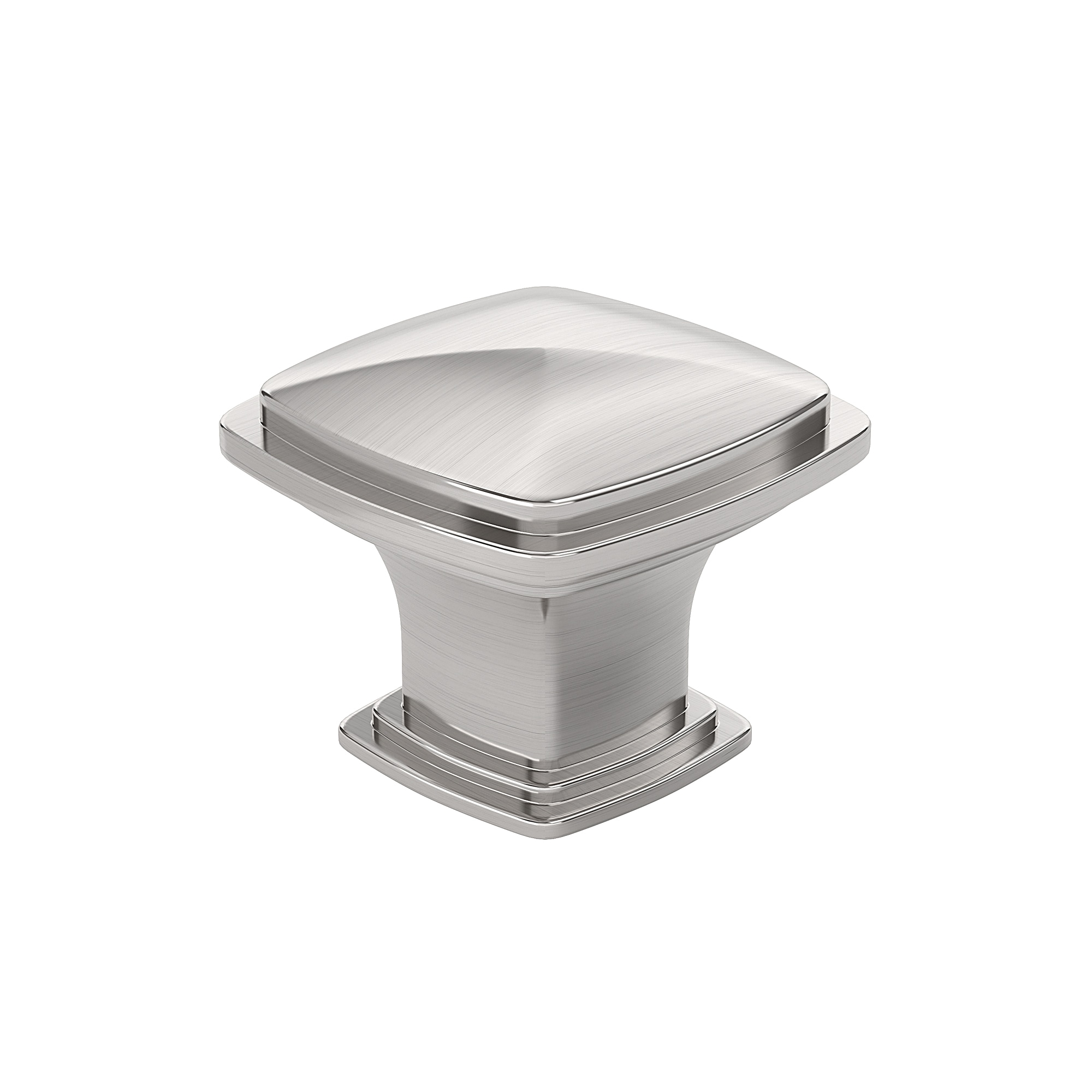 Richelieu BP81091195 1-1/4-in Brushed Nickel Square Transitional Cabinet Knob