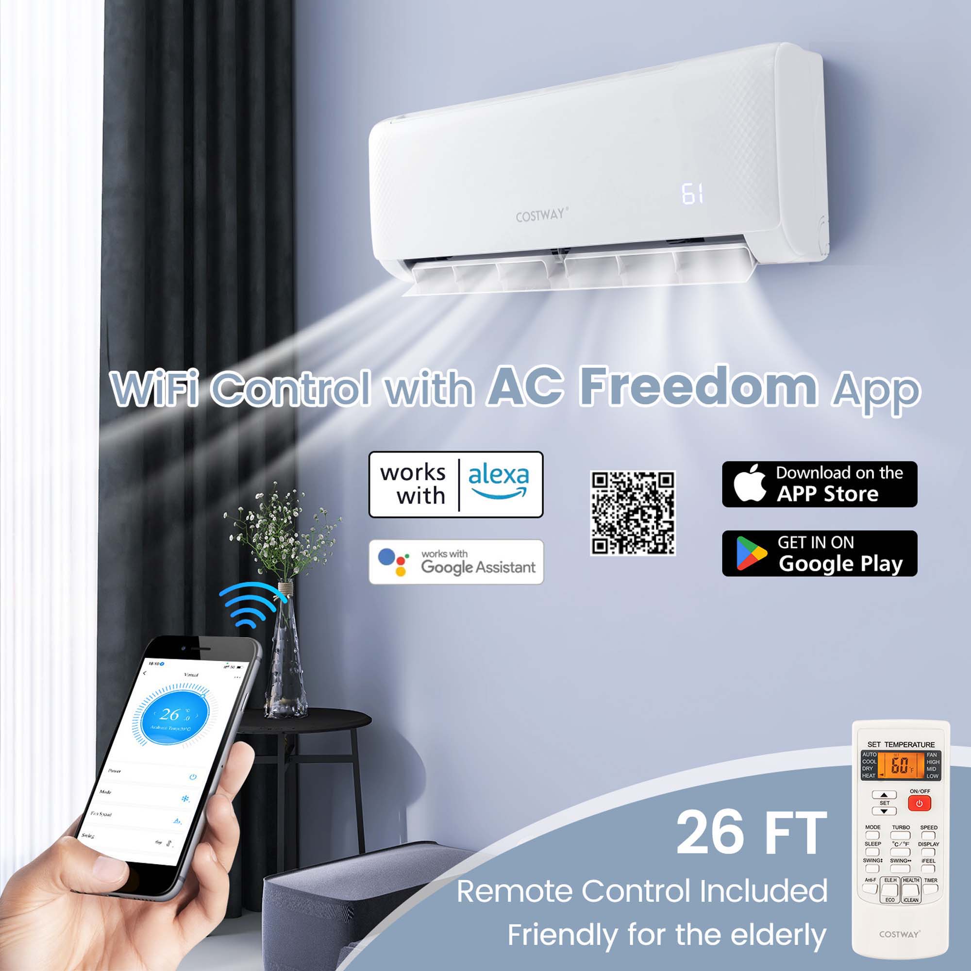 Costway LWS00228 Wall-Air-Conditioners - View #8