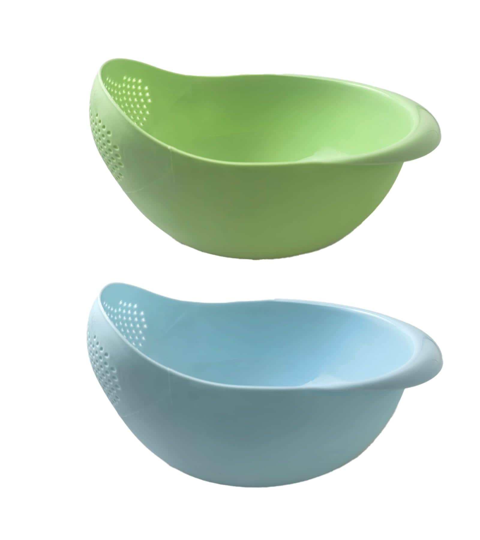 Aoibox  2 in 1 Rice Colander and Fruit and Vegetable Cleaning Basket Small Food Grade PP 10 24 x 7 87 x 5 91 in