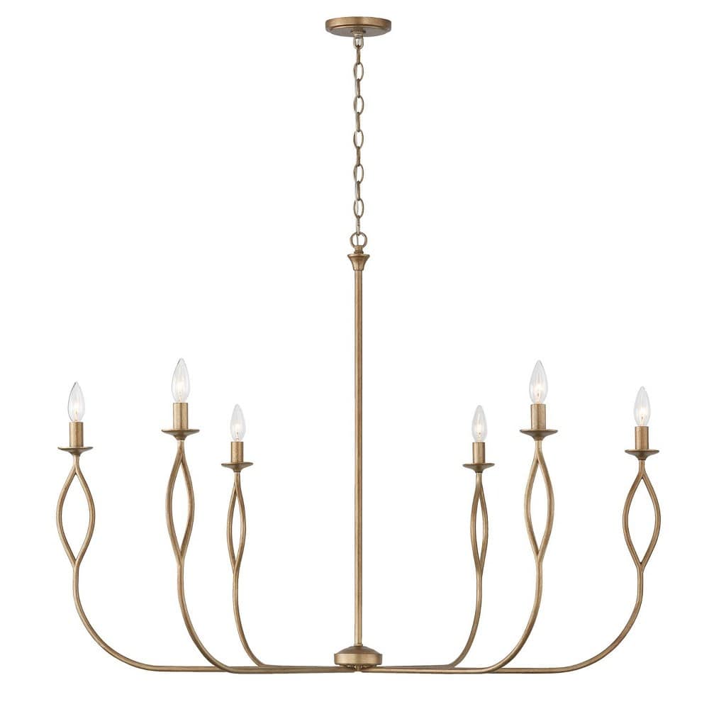 Capital Lighting A-CAP-452563ML Cohen Mystic Luster 6 - Light Chandelier - Hardwired Electric Incandescent Fixture