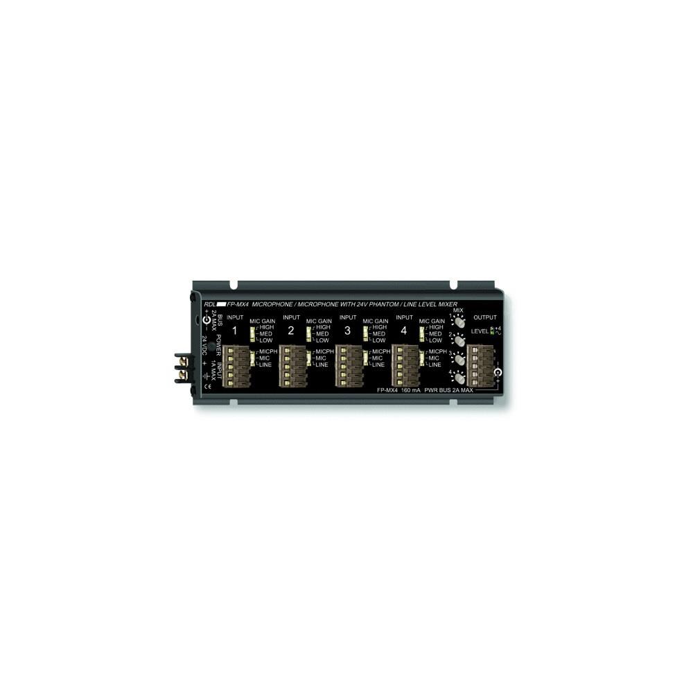 Radio Design Labs TCNCD295435  FP-MX4 4 Channel Audio Mixer- Microphone or Line Input and Output