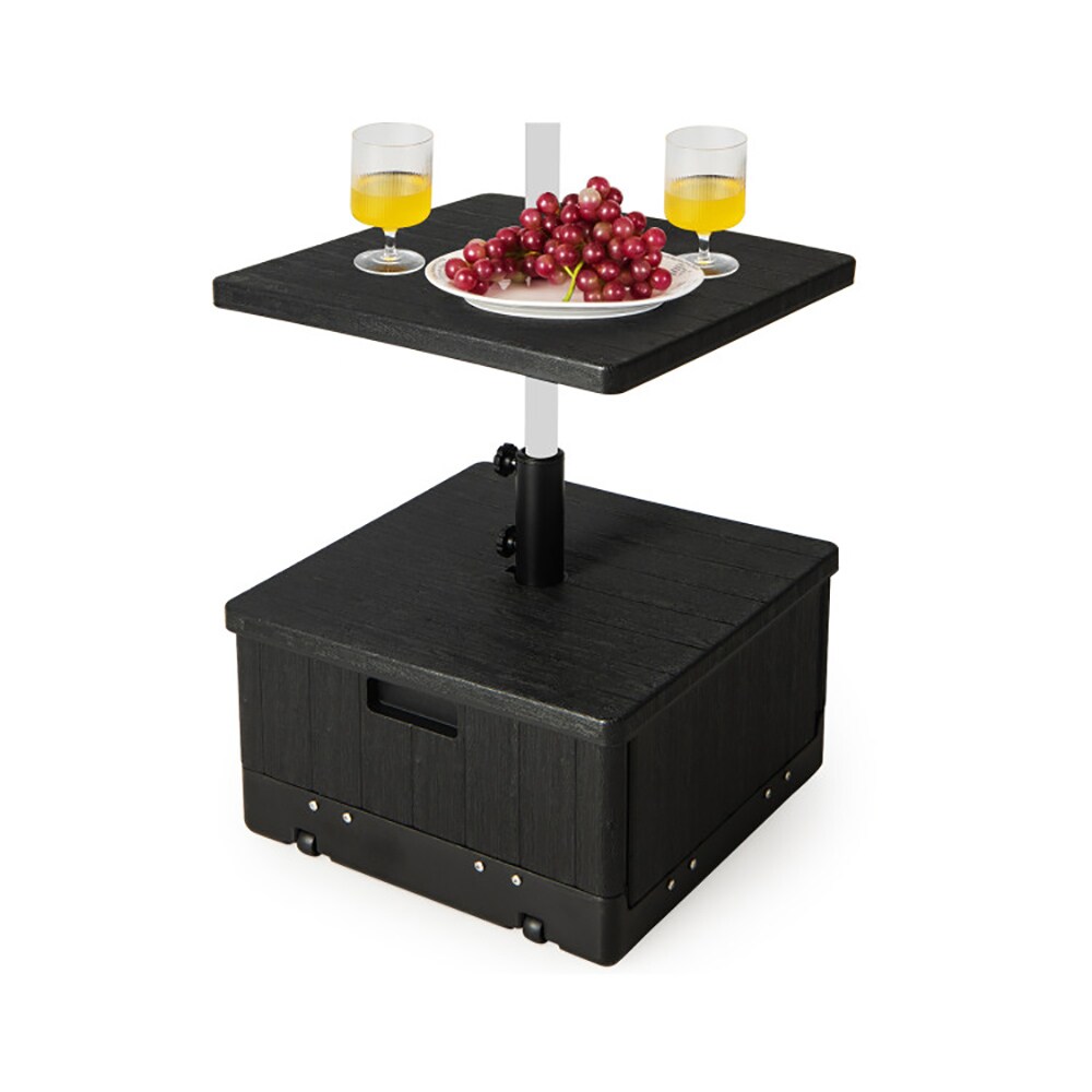 CASAINC WFCA02JM with Table Tray Black Patio Umbrella Base
