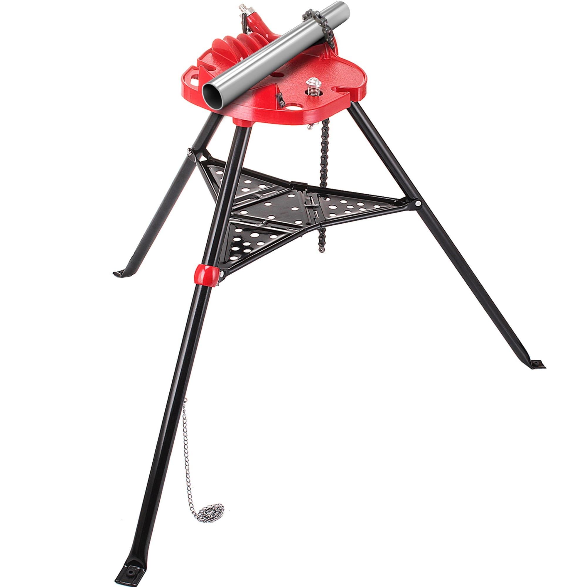 Vorene 6-in Tripod Pipe Chain Vise Stand Steel Legs Rubber Mounts