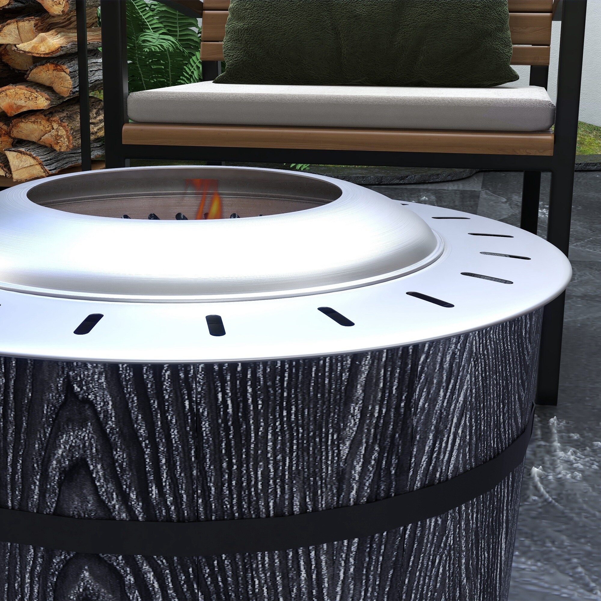 Outsunny 842-344V00BK Outdoor-Woodburning-Firepits - View #9