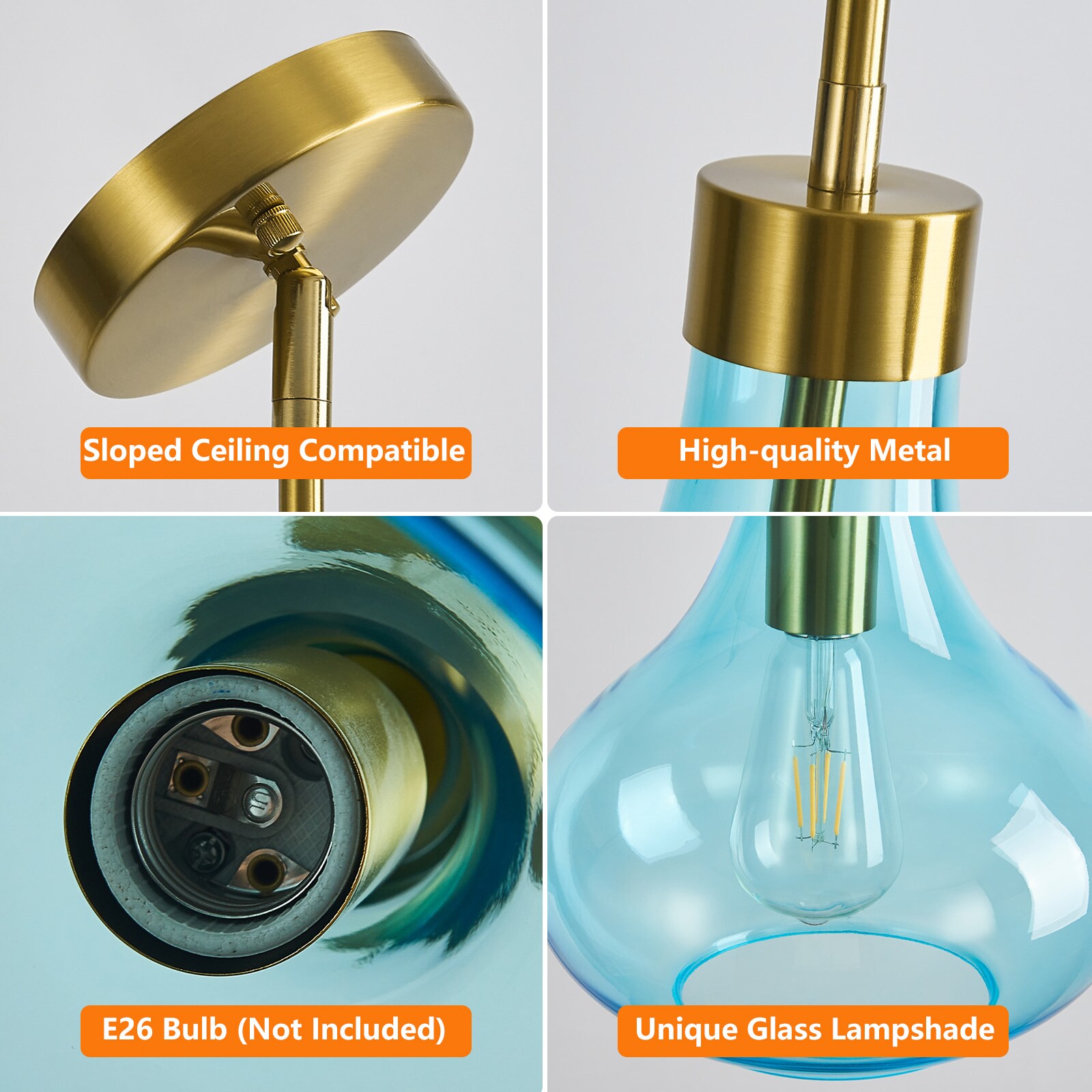 ZHLLMQ JP-666-1-GOLD BLUE Pendant-Lights - View #4