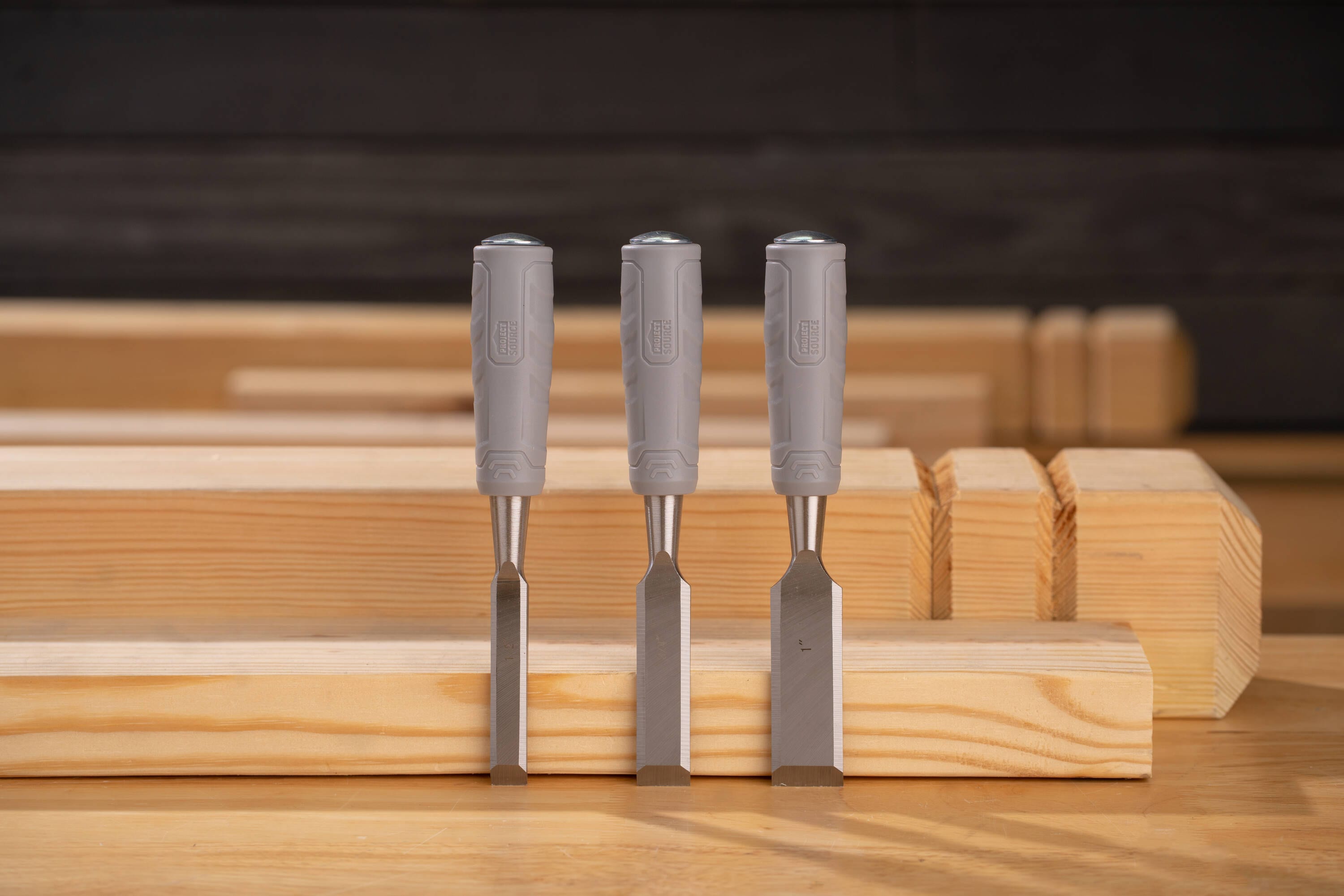 Project Source 3-Pack Woodworking Chisels Set in the Chisel Sets department  at