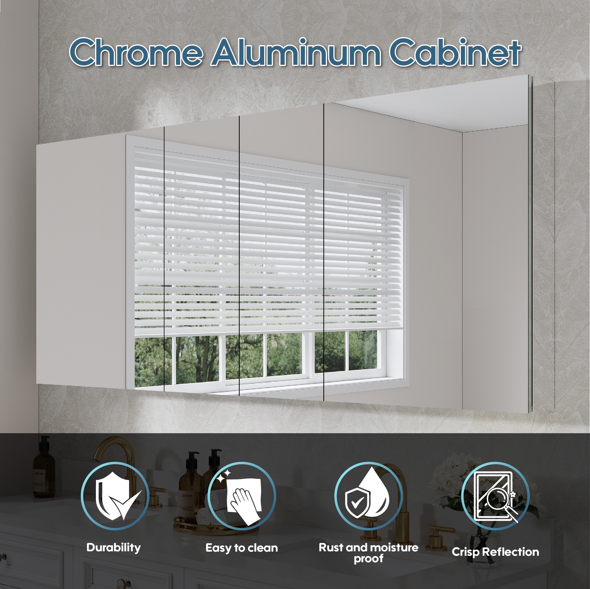 WELLFOR ROSA24TYRTY24L Bathroom-Wall-Cabinets - View #6