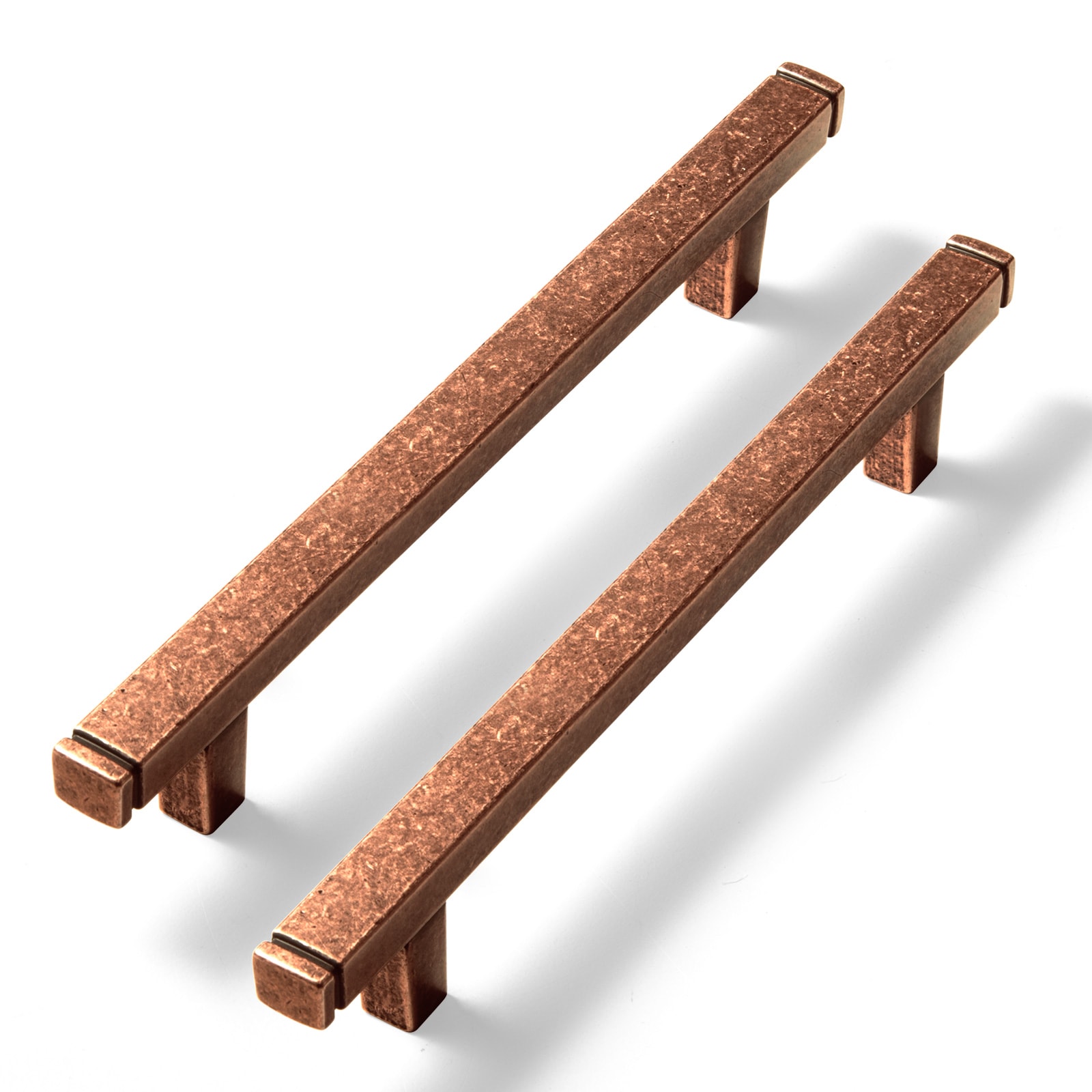 Miaokesen 1814AC-160 6-5/16-in , 160mm Center to Center Antique Copper Rectangular Bar Drawer Pulls 6 -Pack
