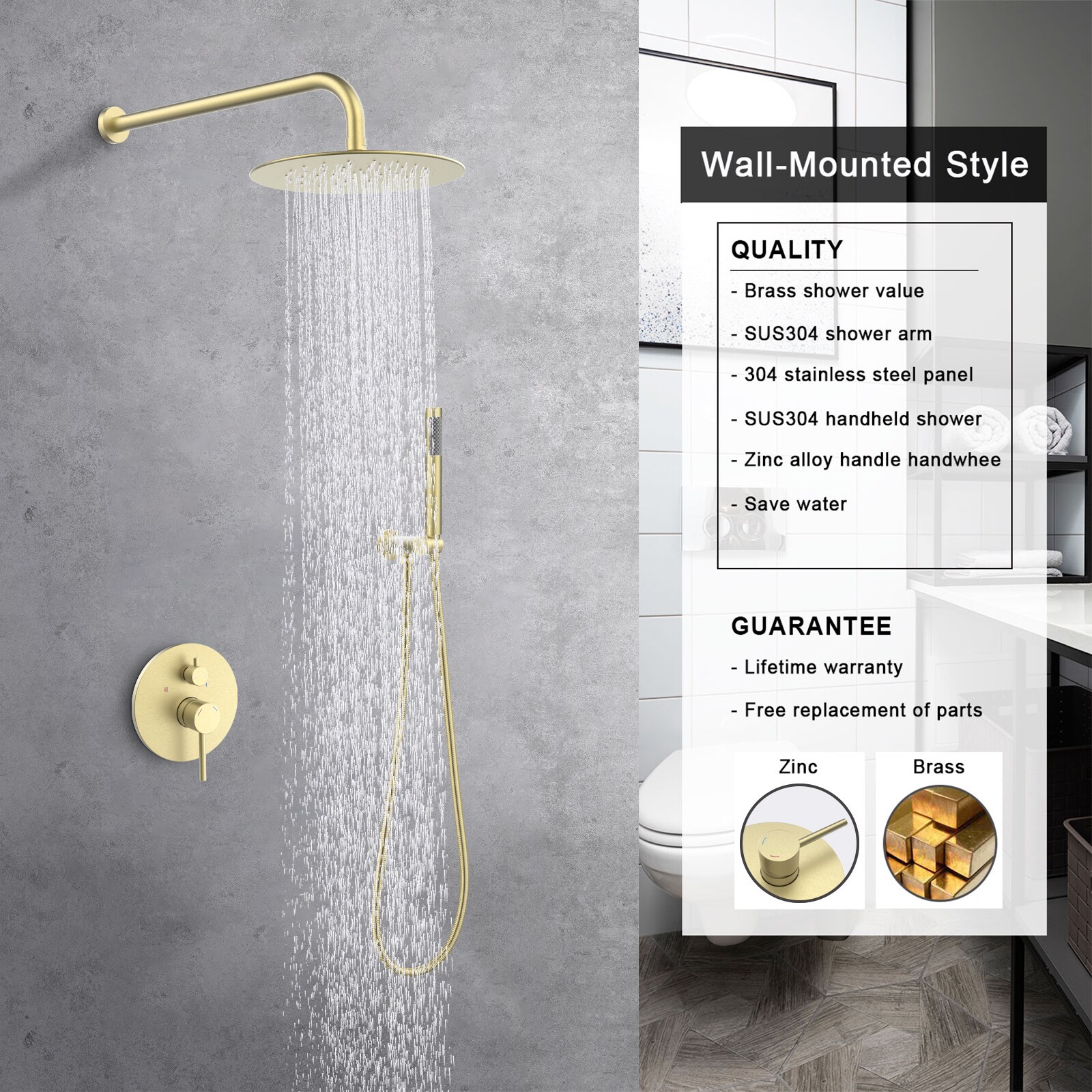 MODLAND MDL8SSDBG1 Showerhead-Bar-Panels - View #2