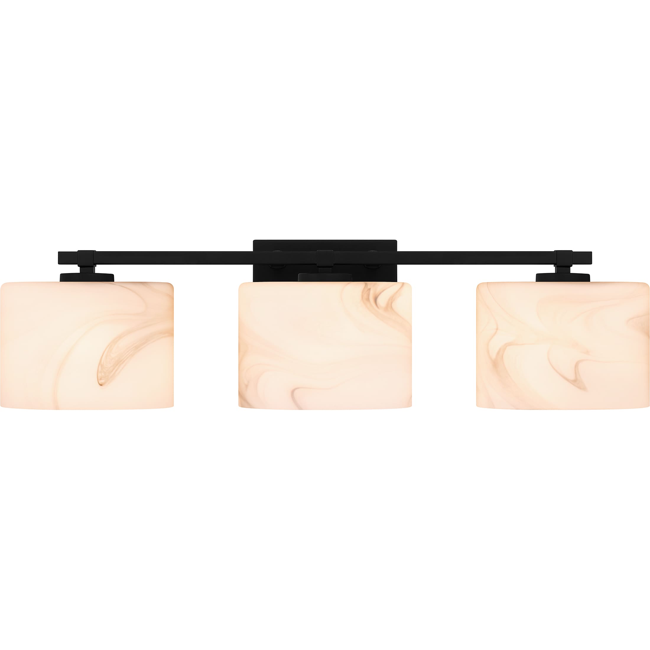 Quoizel MTH8624MBK Mather 24-in 3 -Light Matte Black Transitional Vanity light