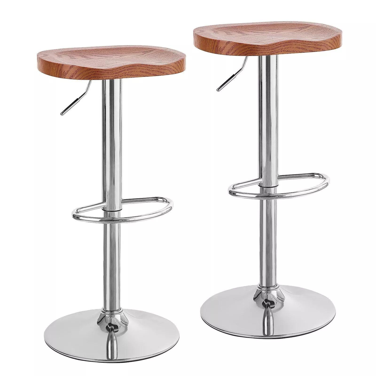 Upland US02N000097-00N10 Brown 23 H Bar height Saddle seat Metal Bar Stool