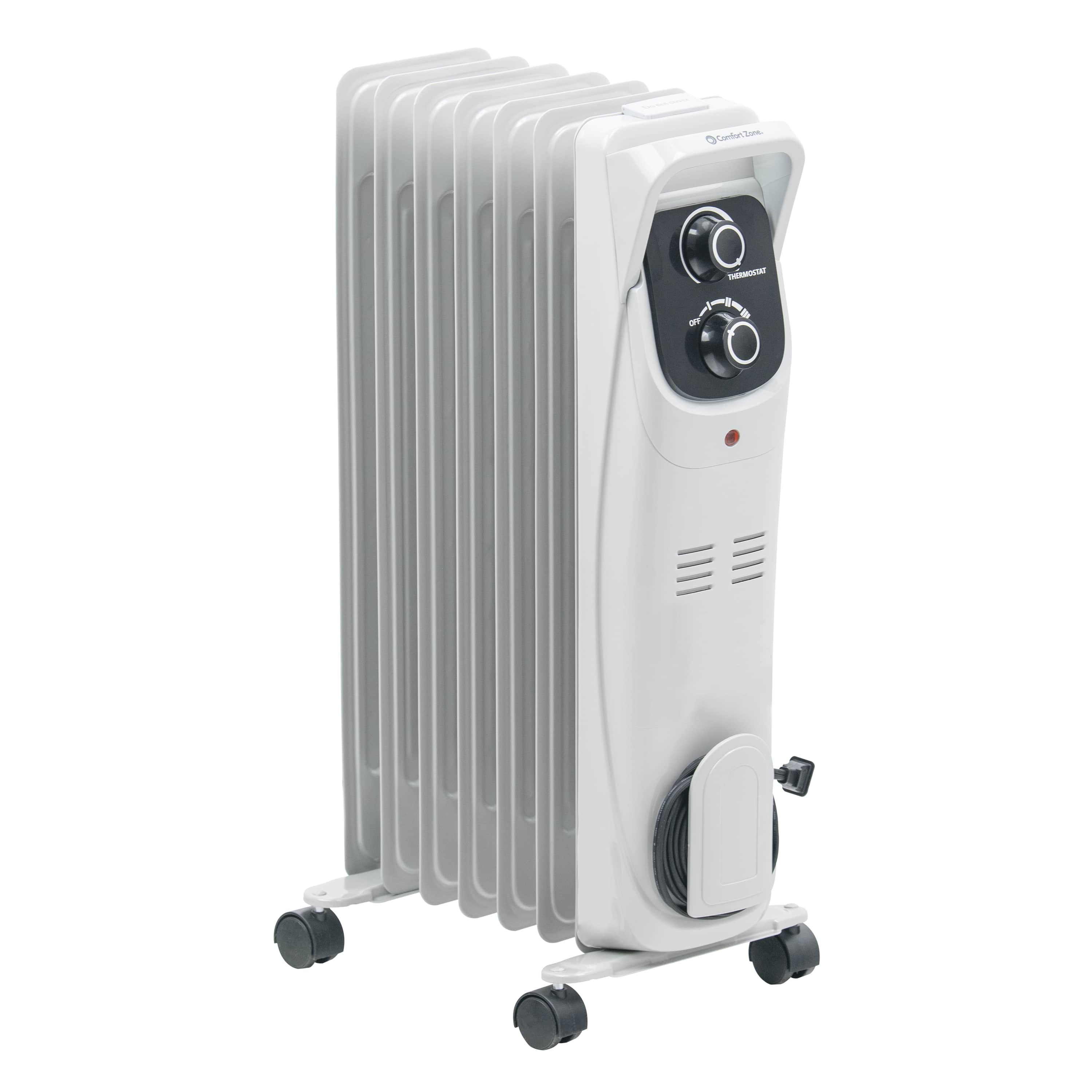 Comfort Zone 1500-Watt Convection Tower Indoor Electric Space Heater with Thermostat