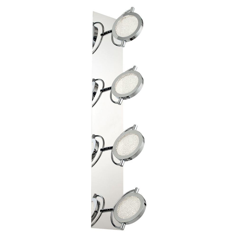 PLC Lighting 40004PC 1-Light 29.5-in Polished Chrome LED Flush Mount Light