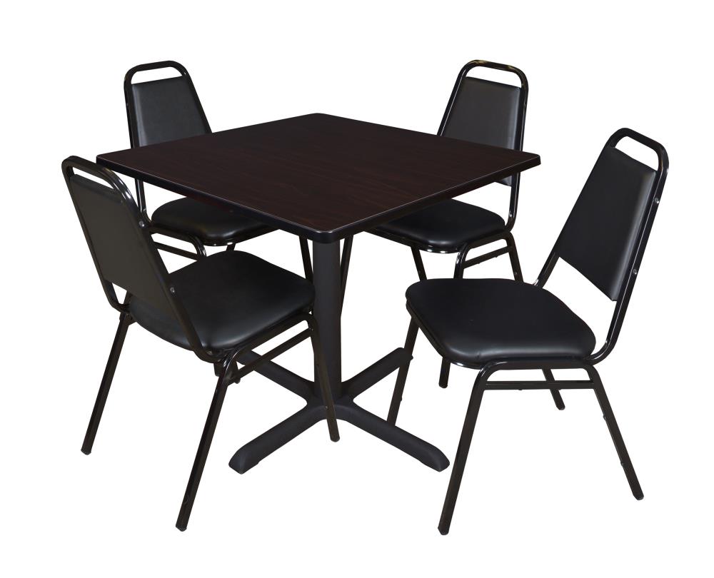 Regency TB4242MW29BK Breakroom Brown 4-Person Training Table (42-in W x 29-in H)