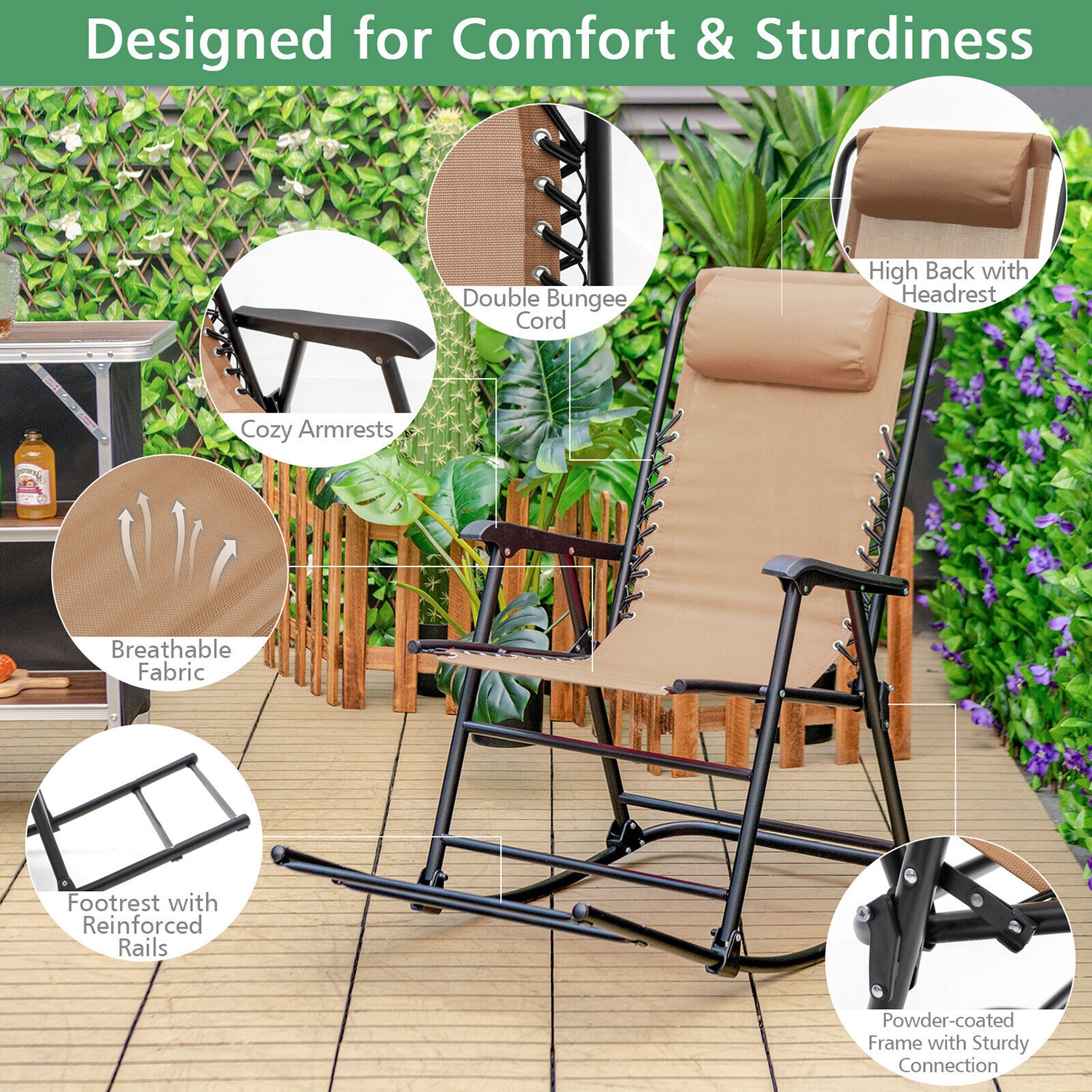 Forclover HYFE-3564CM Patio-Chairs - View #3