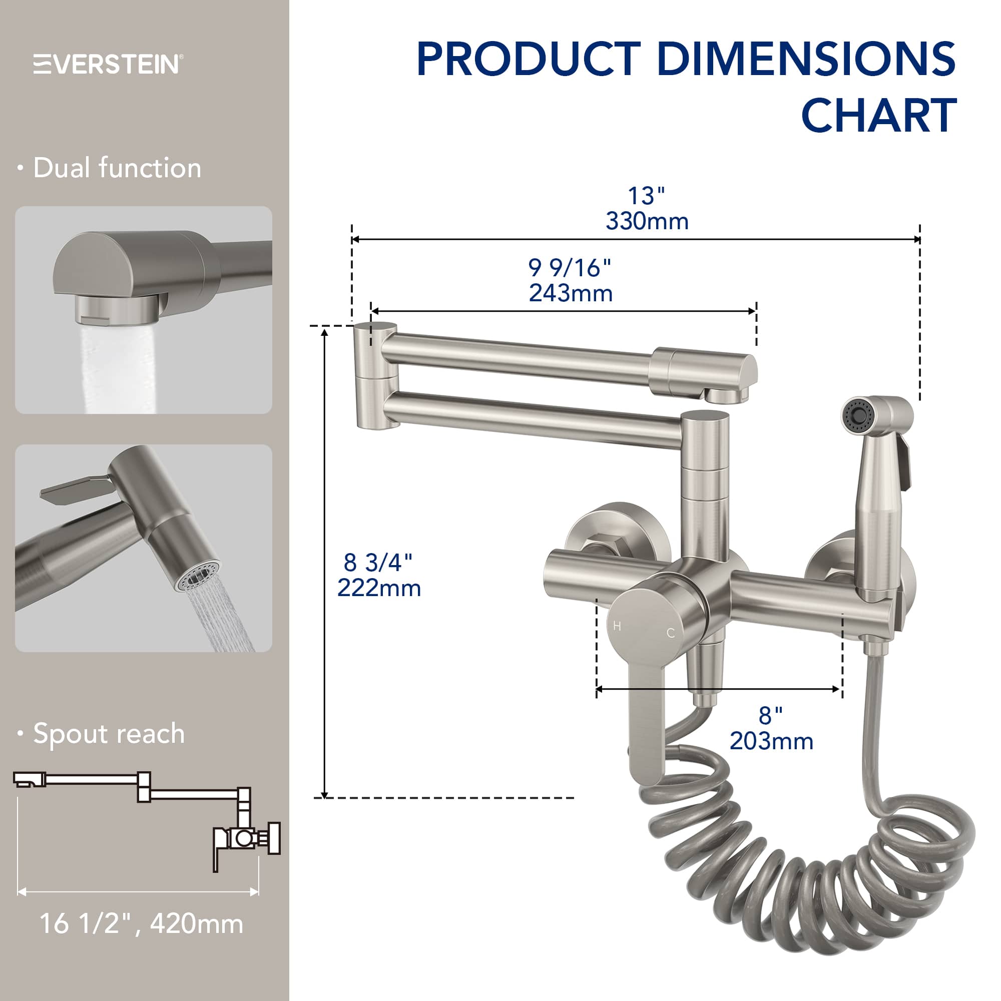 EVERSTEIN SFS-1087-NK Kitchen-Faucets - View #8
