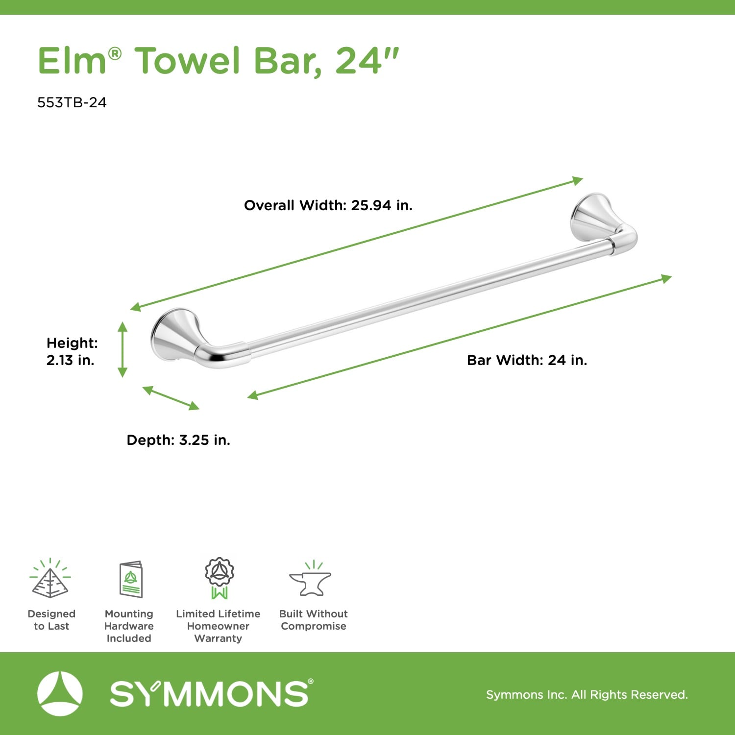 Symmons 553TB-24 d060350 - View #3