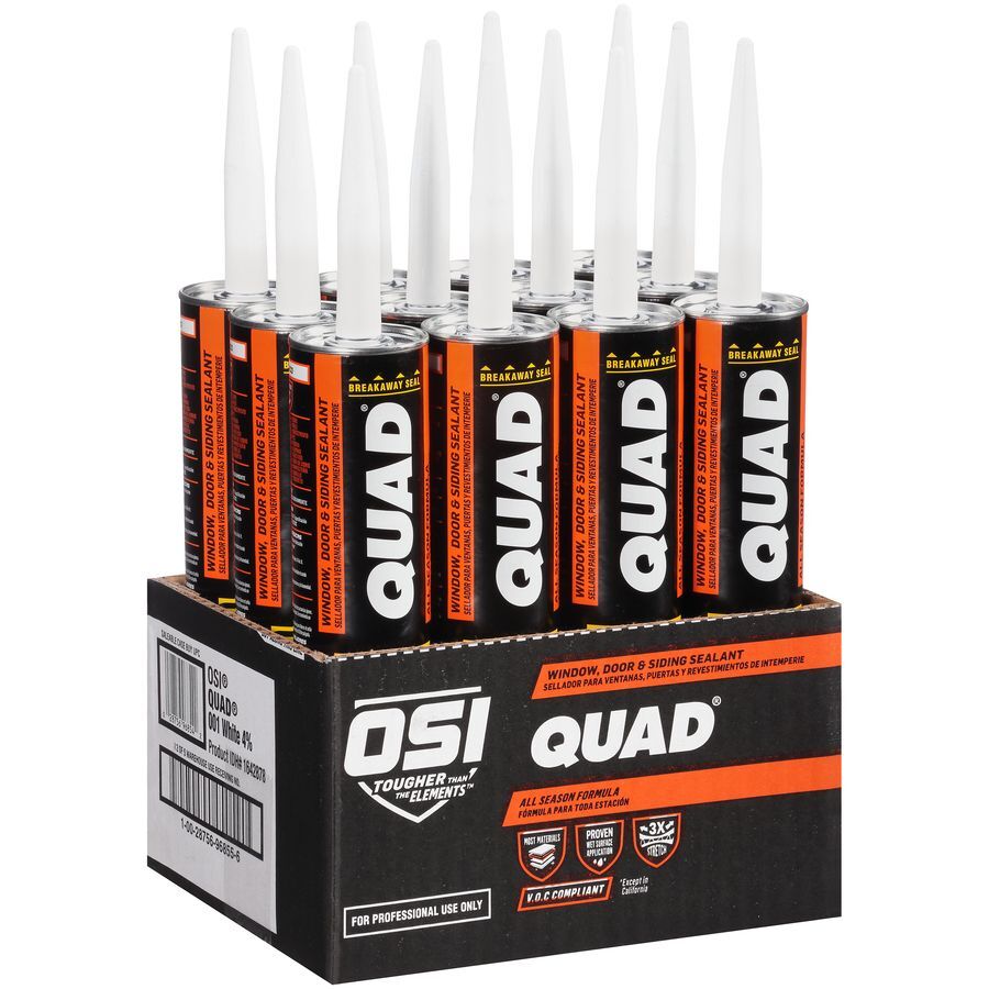 OSI Quad 12-Pack 10-oz Window And Door Beige 406 Paintable Solvent ...