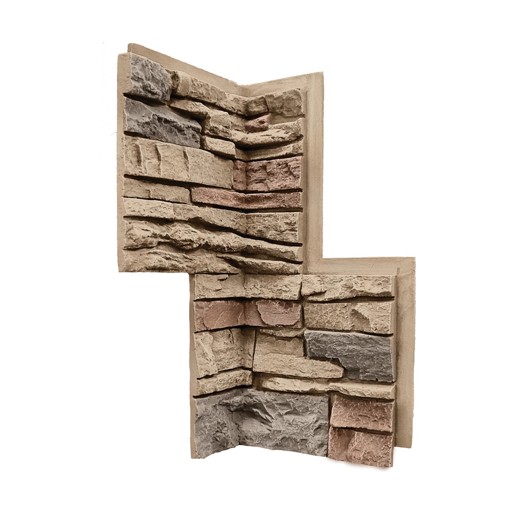 GenStone G2DSIC Stacked Stone Inside Corner 2.82 Square feet Desert Sunrise Faux stone veneer