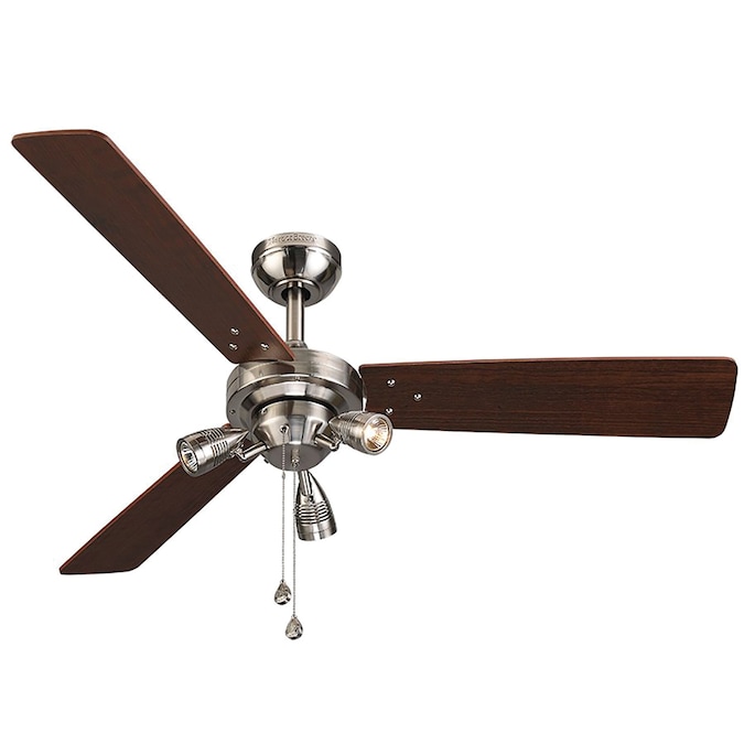 Brushed Nickel Indoor Ceiling Fan, Harbor Breeze Dual Ceiling Fan Bulb Replacement