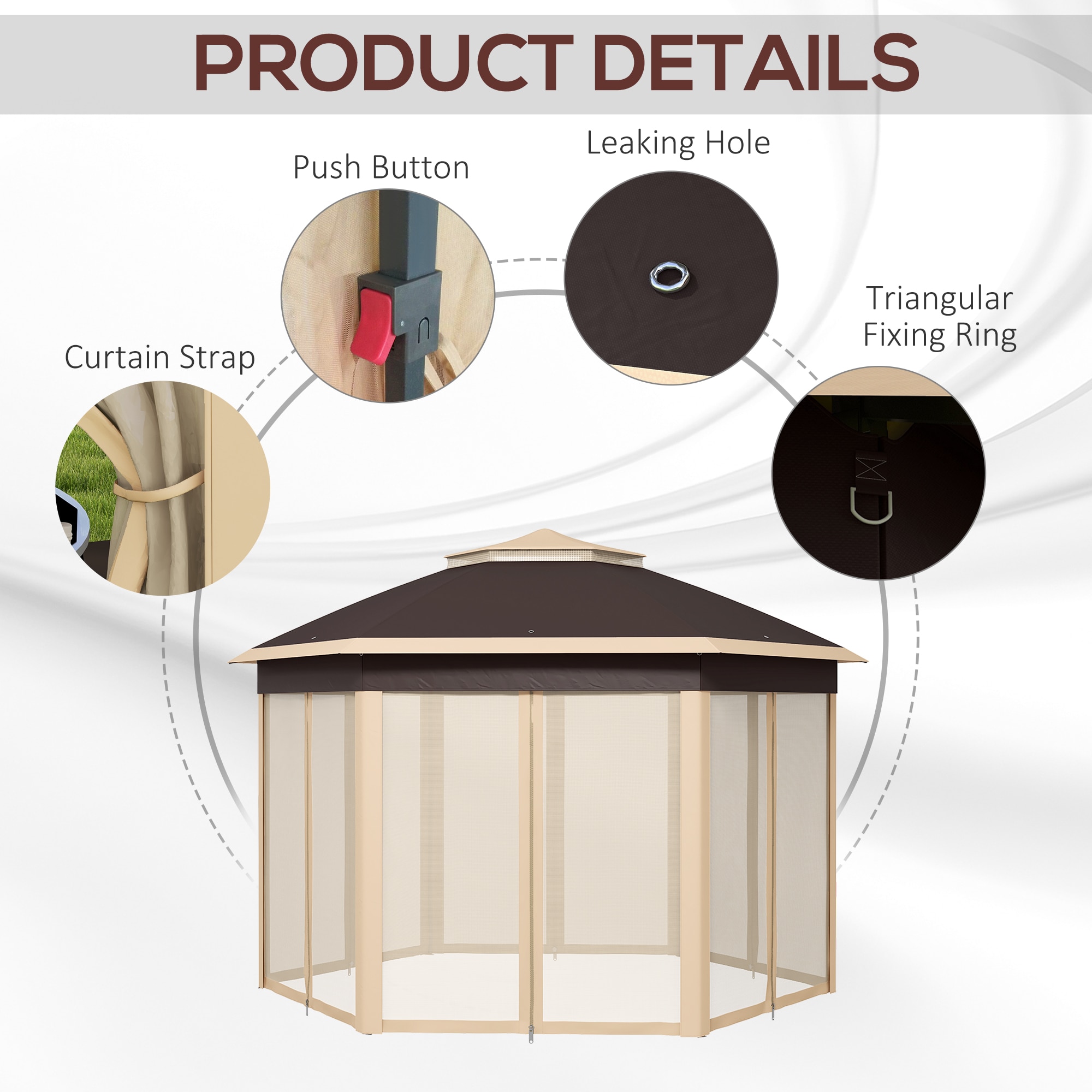 Kahomvis AOS-QP109-258 Wood-Resin-Gazebos - View #4