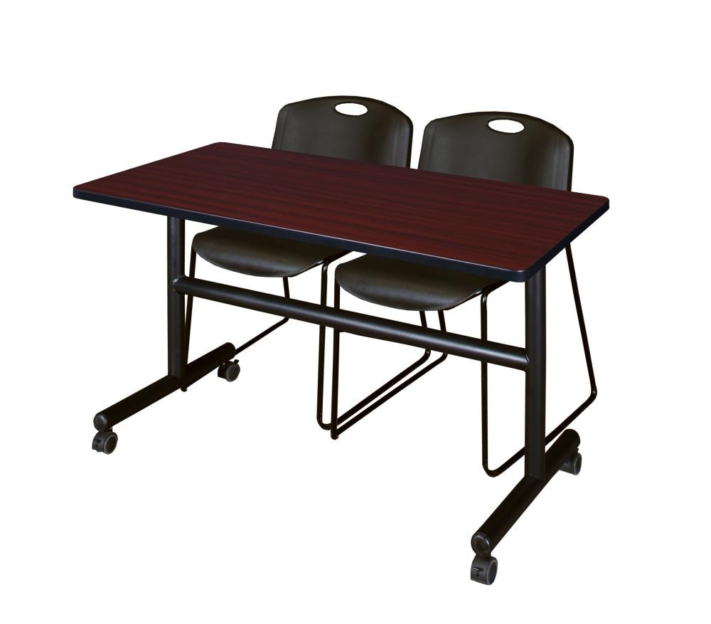 Regency MKFT4830MH44BK Training Brown 4-Person Training Table (48-in W x 29-in H)