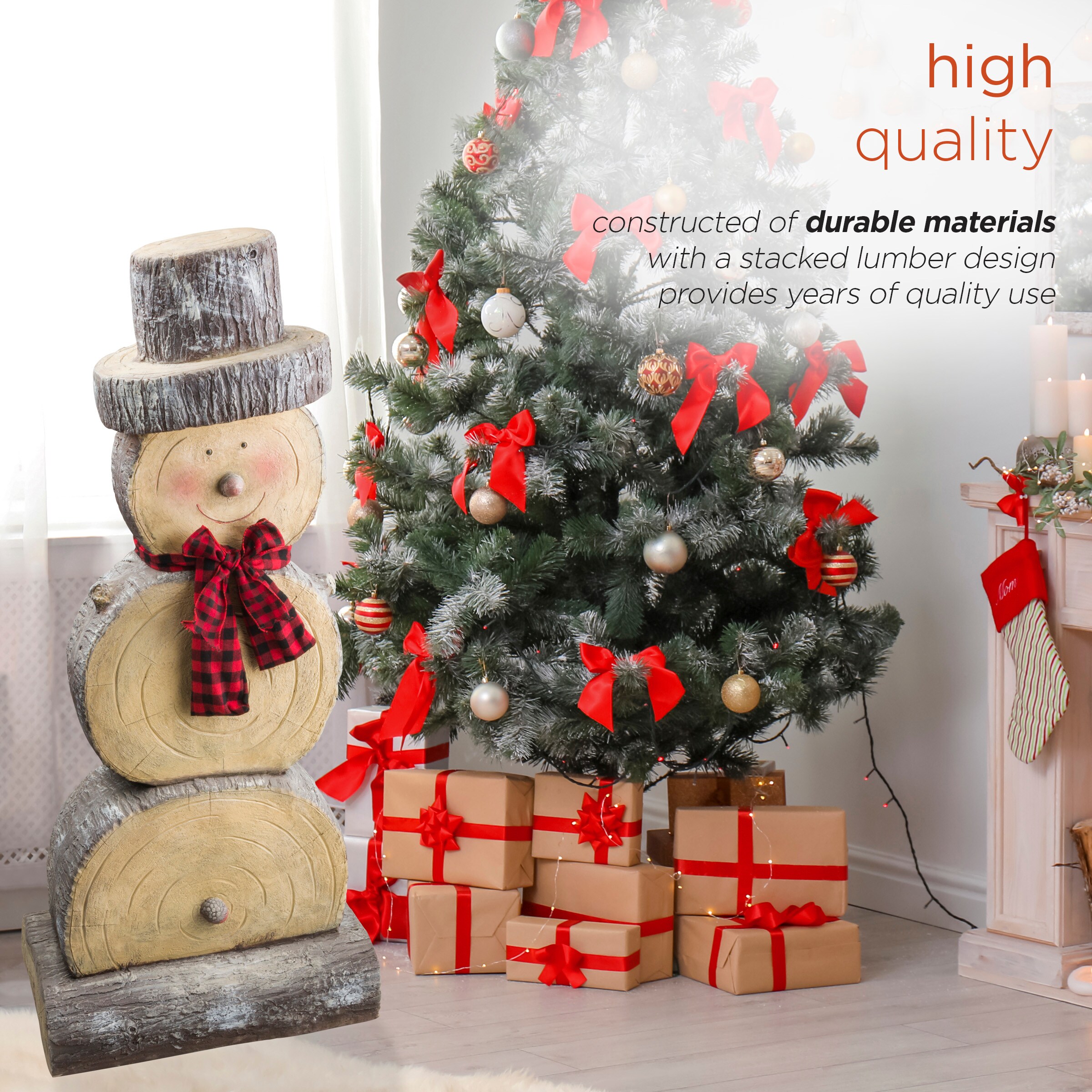 Alpine Corporation WTJ102L Table-Christmas-Decorations - View #5