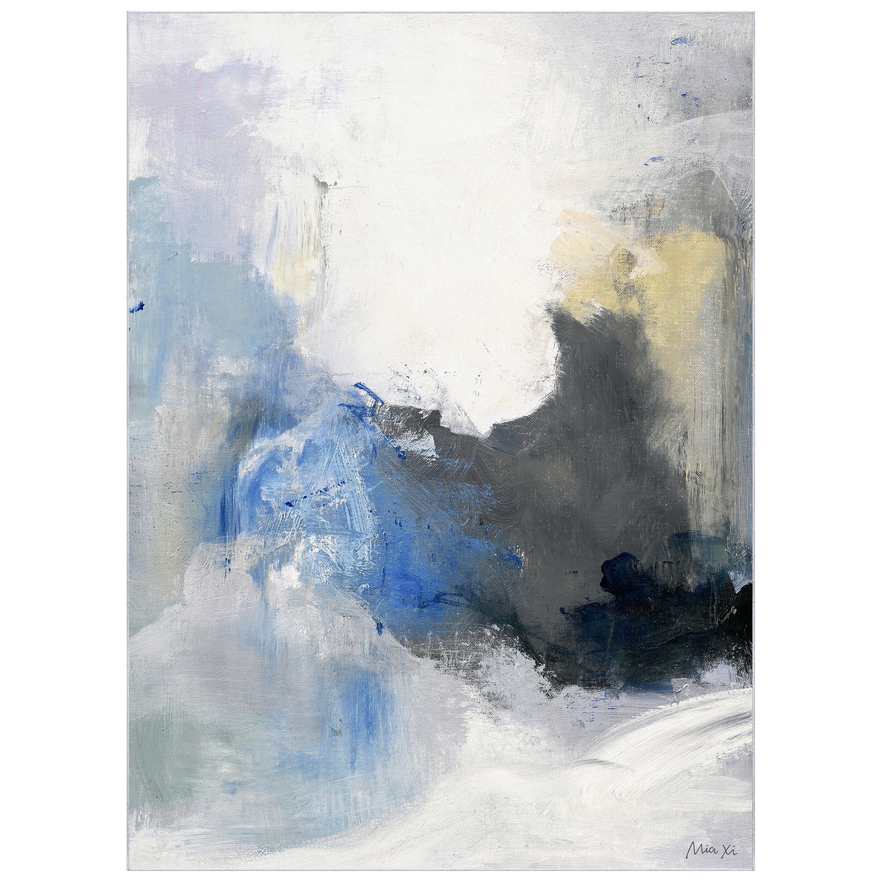 Empire Art Direct TDA-IC9712349-0810C2 8 x 10 (ft) Polyester Multi-Colored, Gray, Blue Rectangular Indoor Abstract Area rug