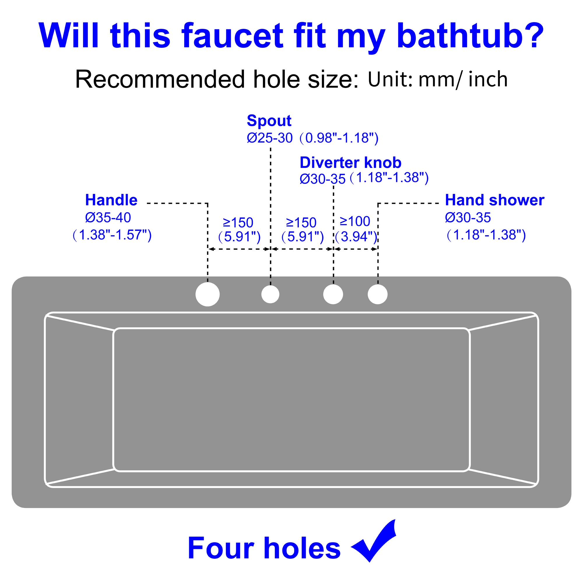 Clihome CSMD-BF17-24BG Roman-Tub-Faucets - View #12