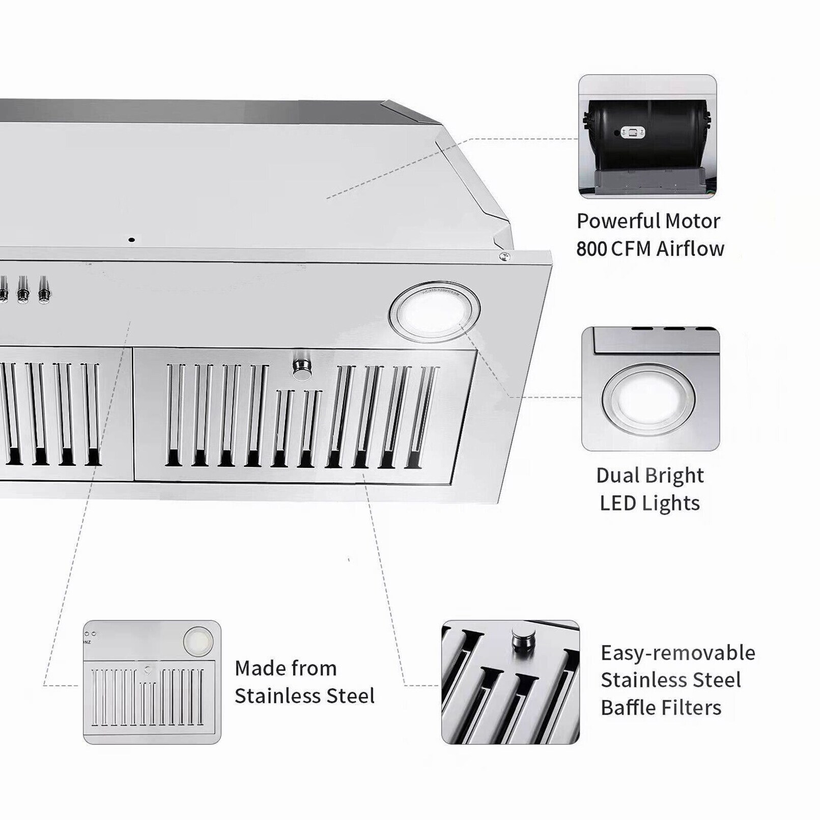 Kahomvis GEHT-DOQP-G9Y Undercabinet-Range-Hoods - View #8