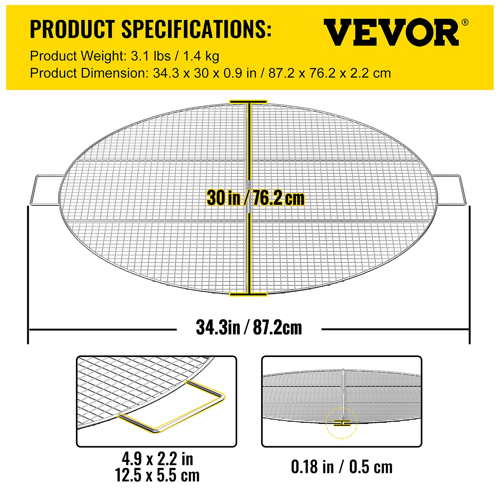 VEVOR YXWZLPYCYSP30MZO5V0 Gas-Grill-Cookgrates-Warmracks - View #8