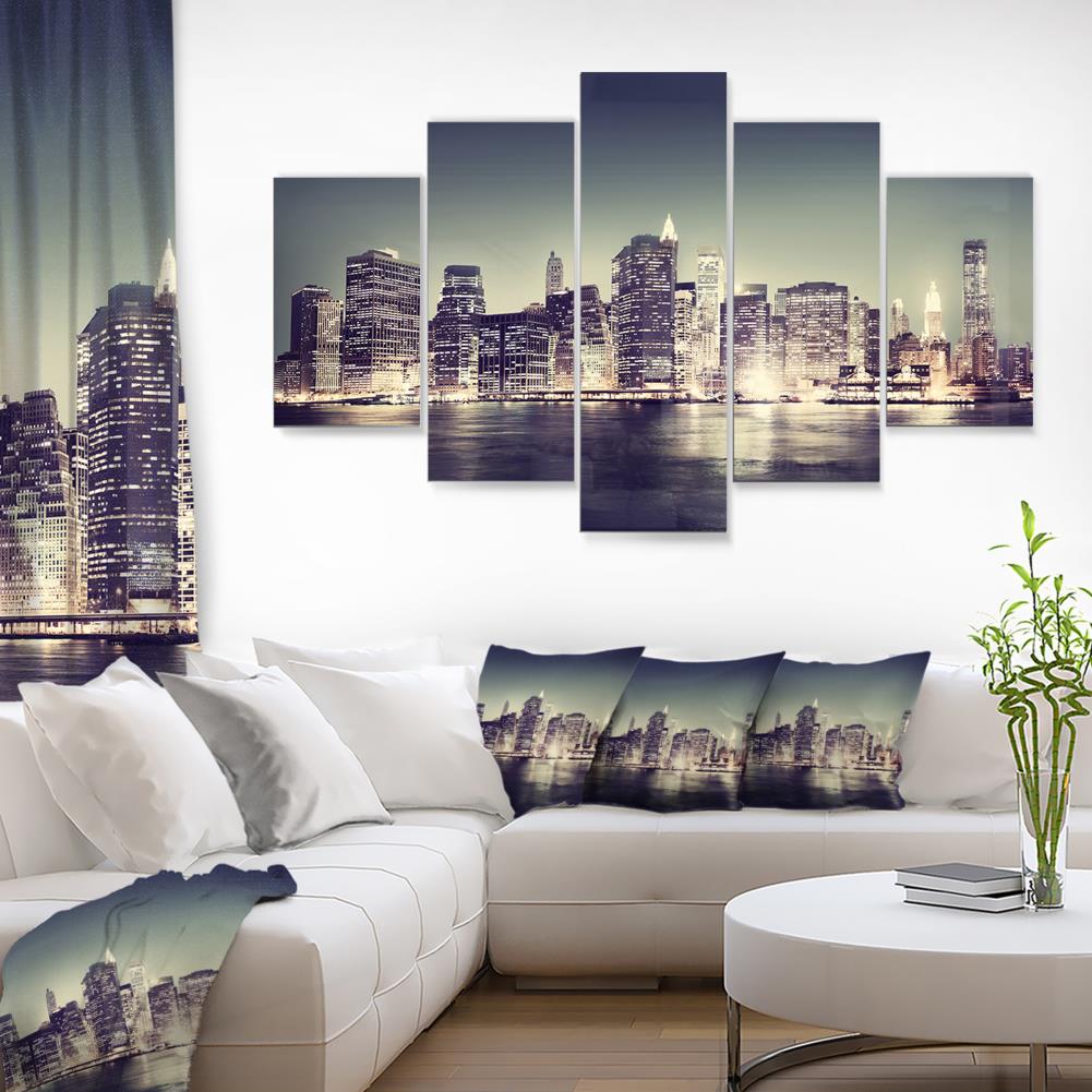 Designart 32-in H x 60-in W Cityscape Metal Print at Lowes.com