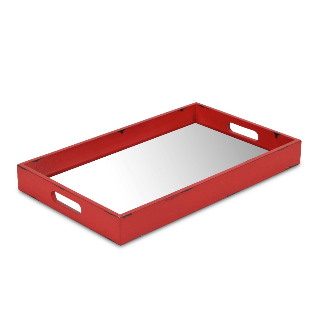 HomeRoots 4000399626 2-in x 15.75-in Red Rectangle Serving tray