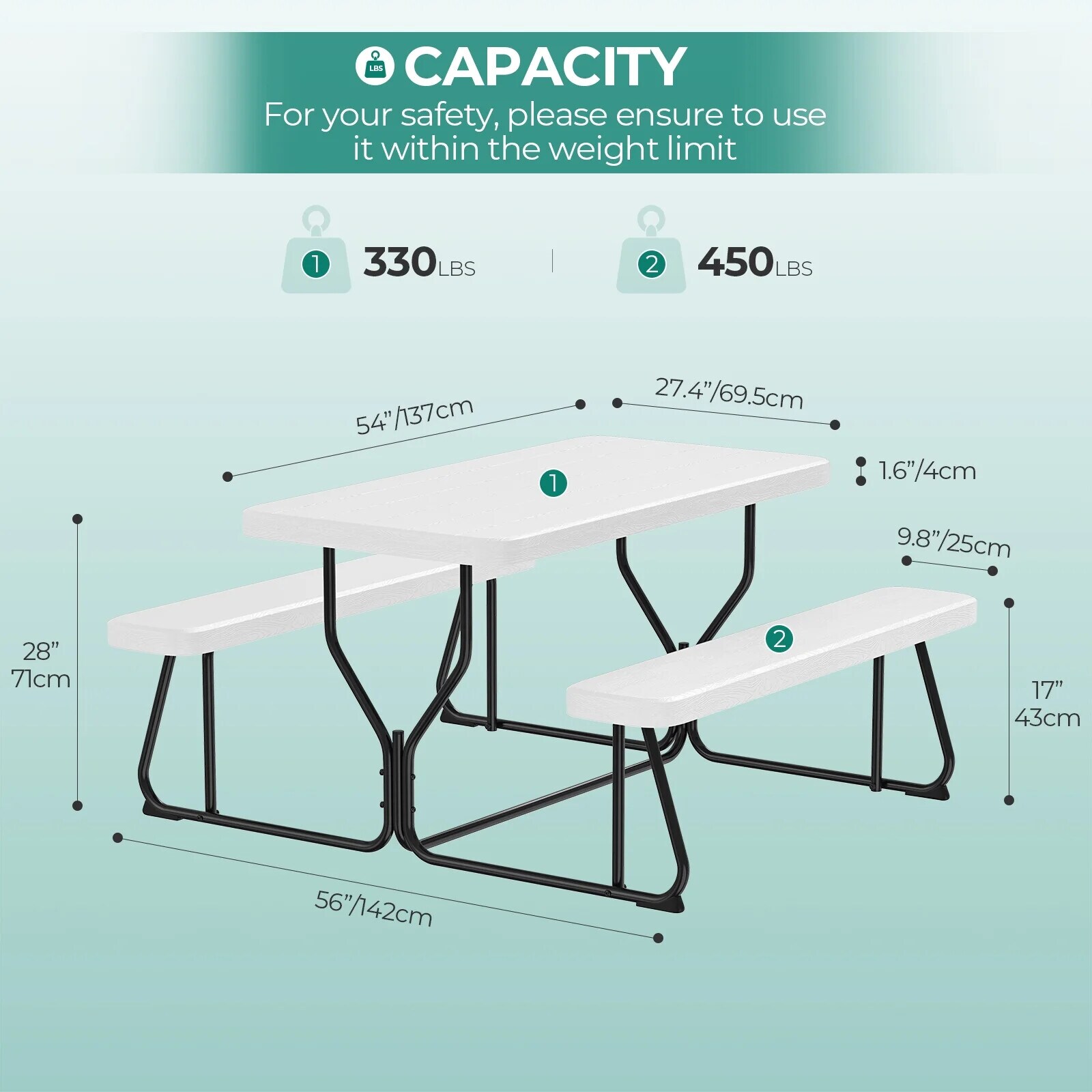 Fenbeli LJMLSFEN004 Folding-Tables - View #2