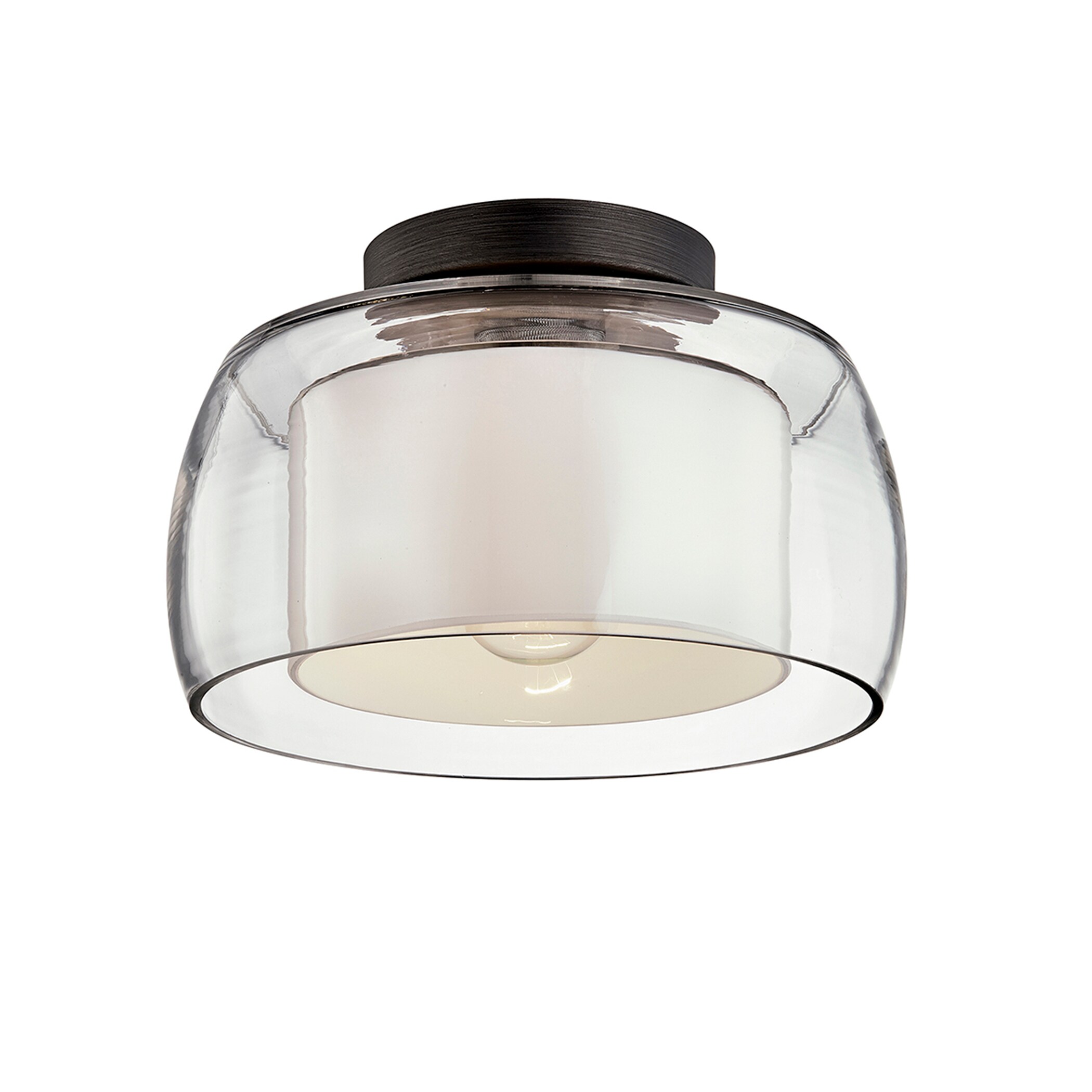 Troy Lighting C7560 Candace 1-Light Graphite Flush Mount Light