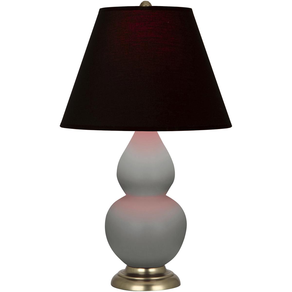 Robert Abbey Lighting Robert Abbey MST50K Small Double Gourd Table Lamp Matte Smokey Taupe Glazed Ceramic