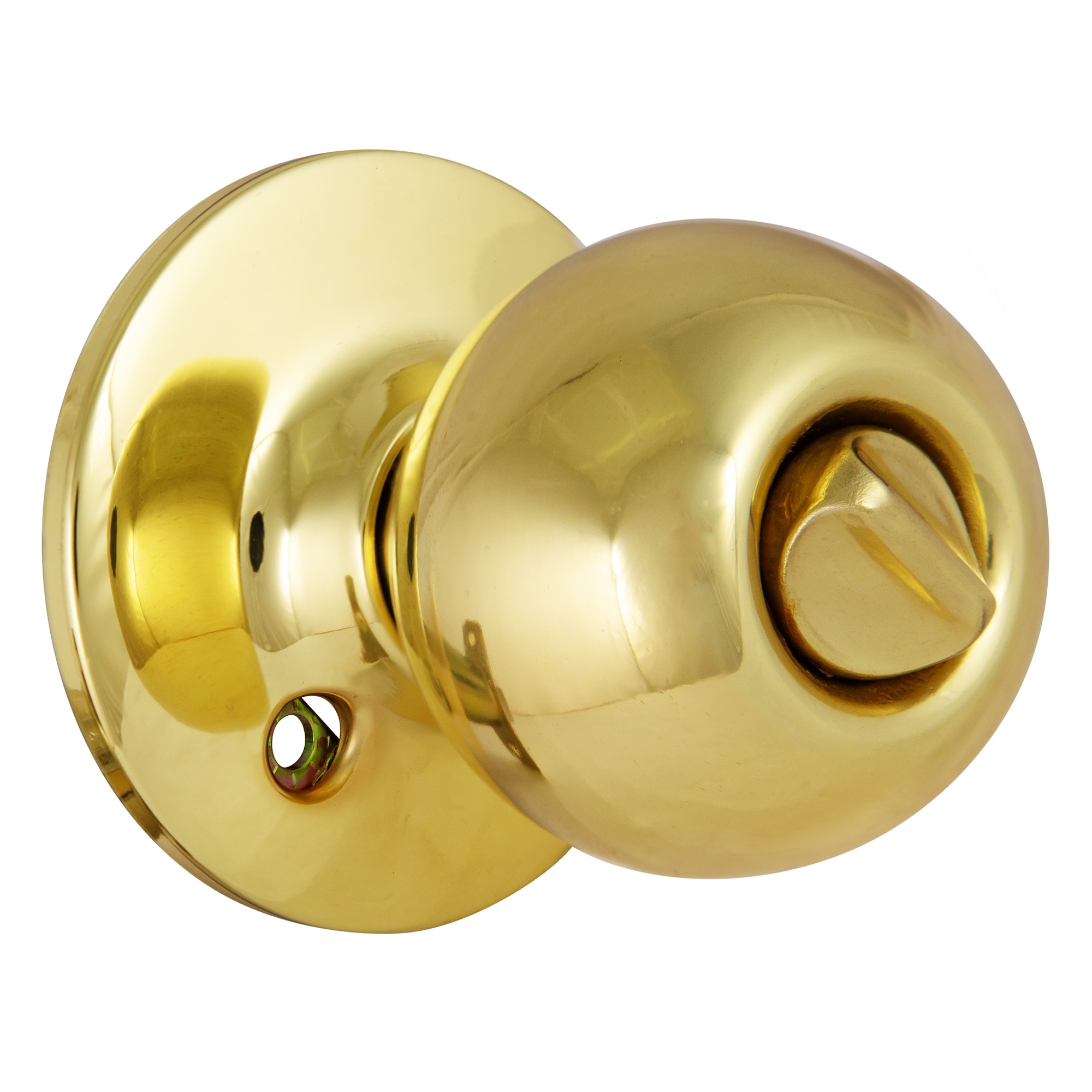 Brass Privacy Door Knob with Hammered Finish
