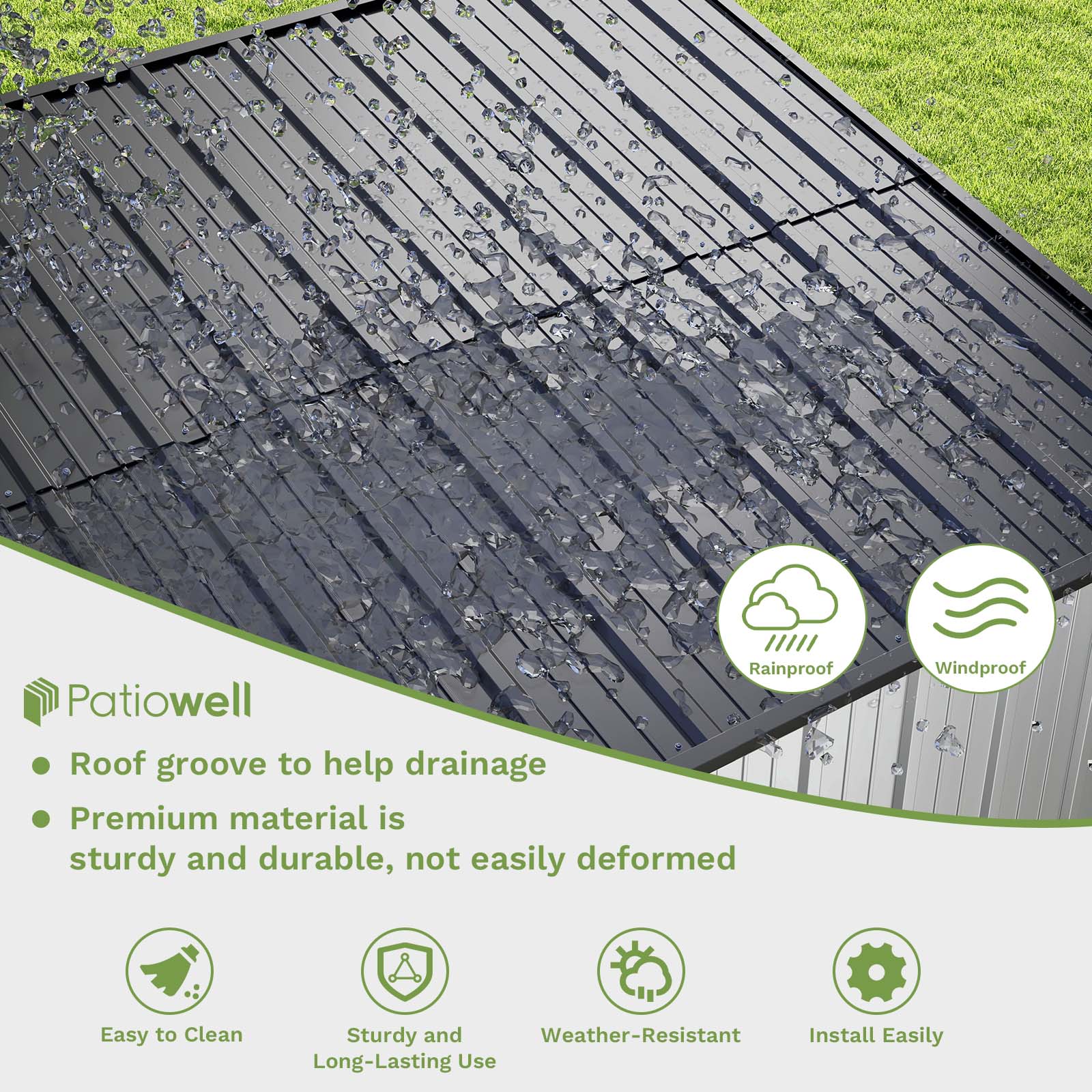 Patiowell WES-PS23-0288A-2 Metal-Storage-Buildings-Sheds - View #6