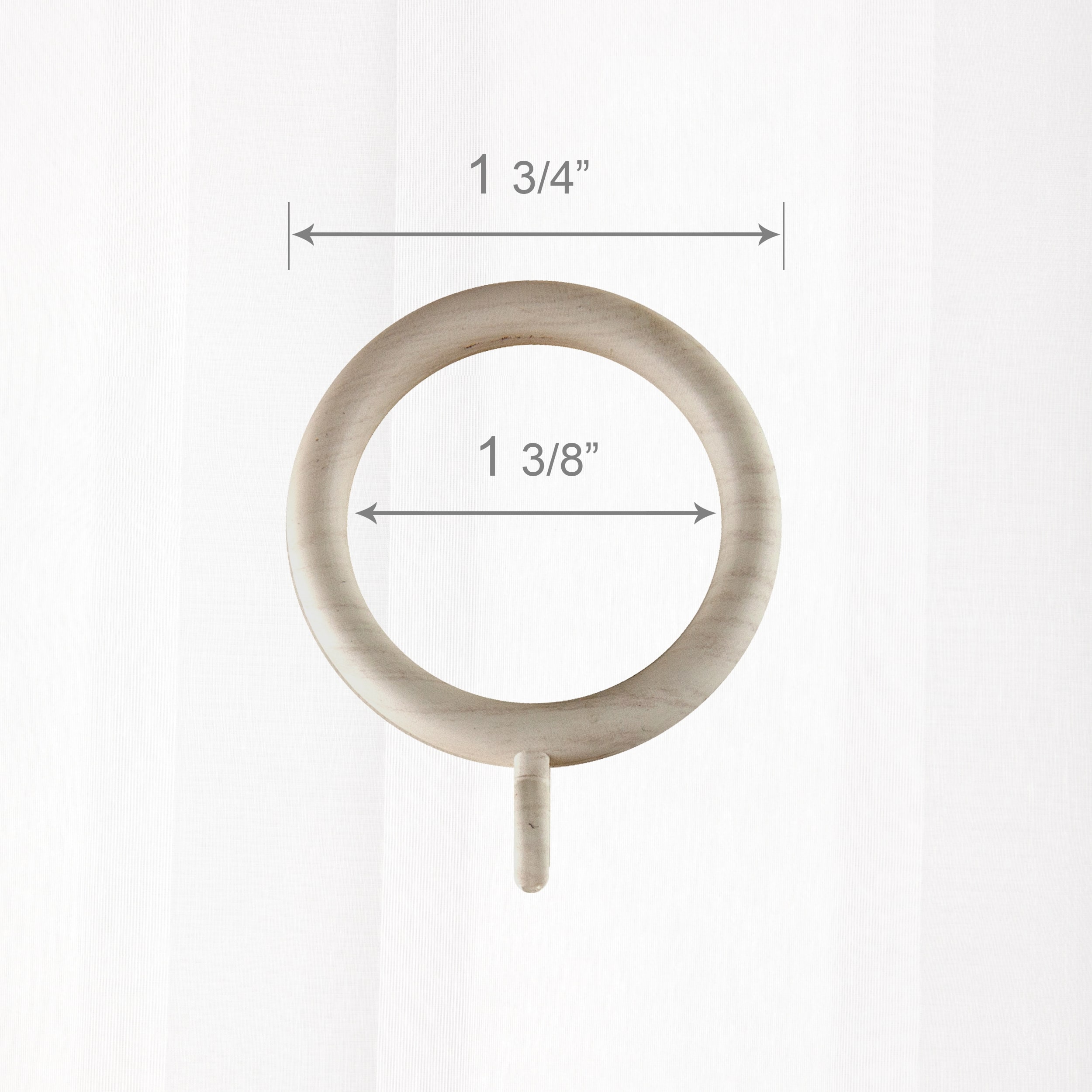 Kirsch Standard Ribbed Ring For 2 Inch Wood Drapery Rods At Designer Drapery  Hardware | 10041
