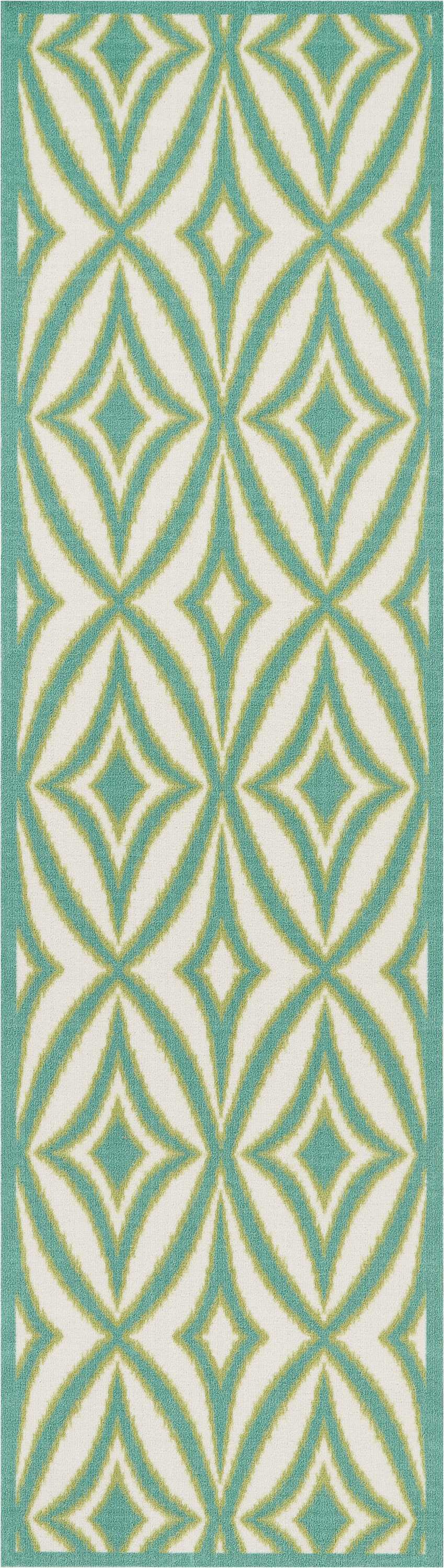 Carnival Geometric 27'' Easy-Care Silk & Synthetic Area Rug