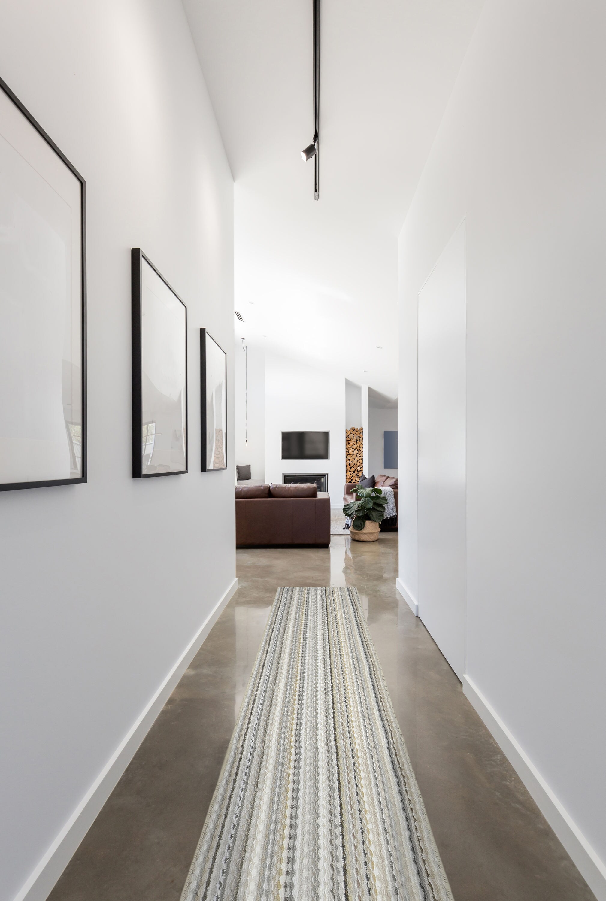 Garland Rug CV000N02414458 Carnival 2 x 12 (ft) Tufted Polypropylene Assorted Earth Tones Rectangular Indoor Stripe Farmhouse/Cottage Runner rug