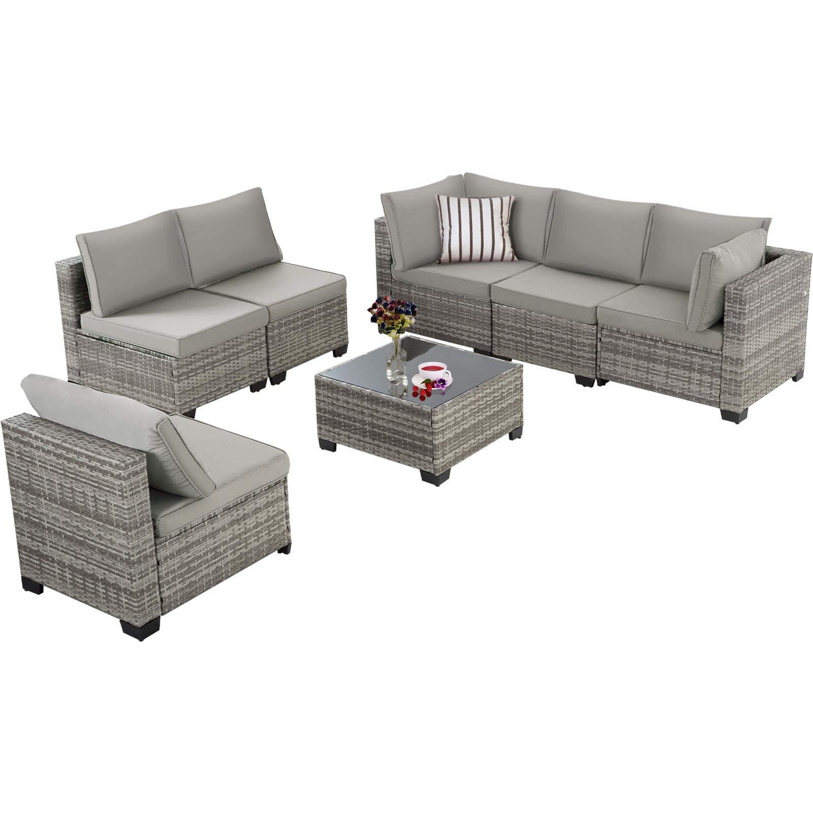EarlGrove LS-F5784-GY0189 Patio-Conversation-Sets - View #3